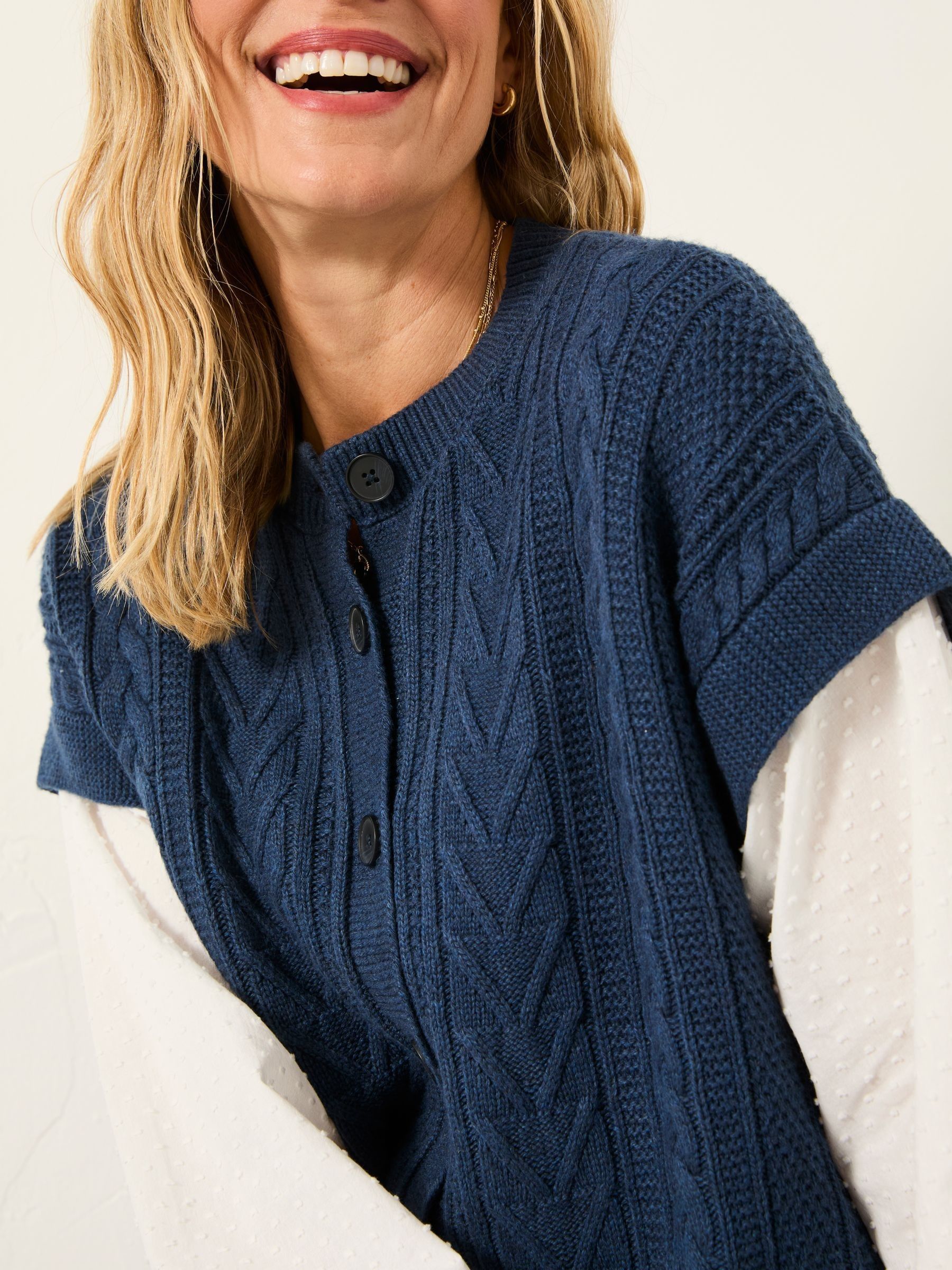 Odette Navy Button Front 2 in 1 - Image 5 of 6
