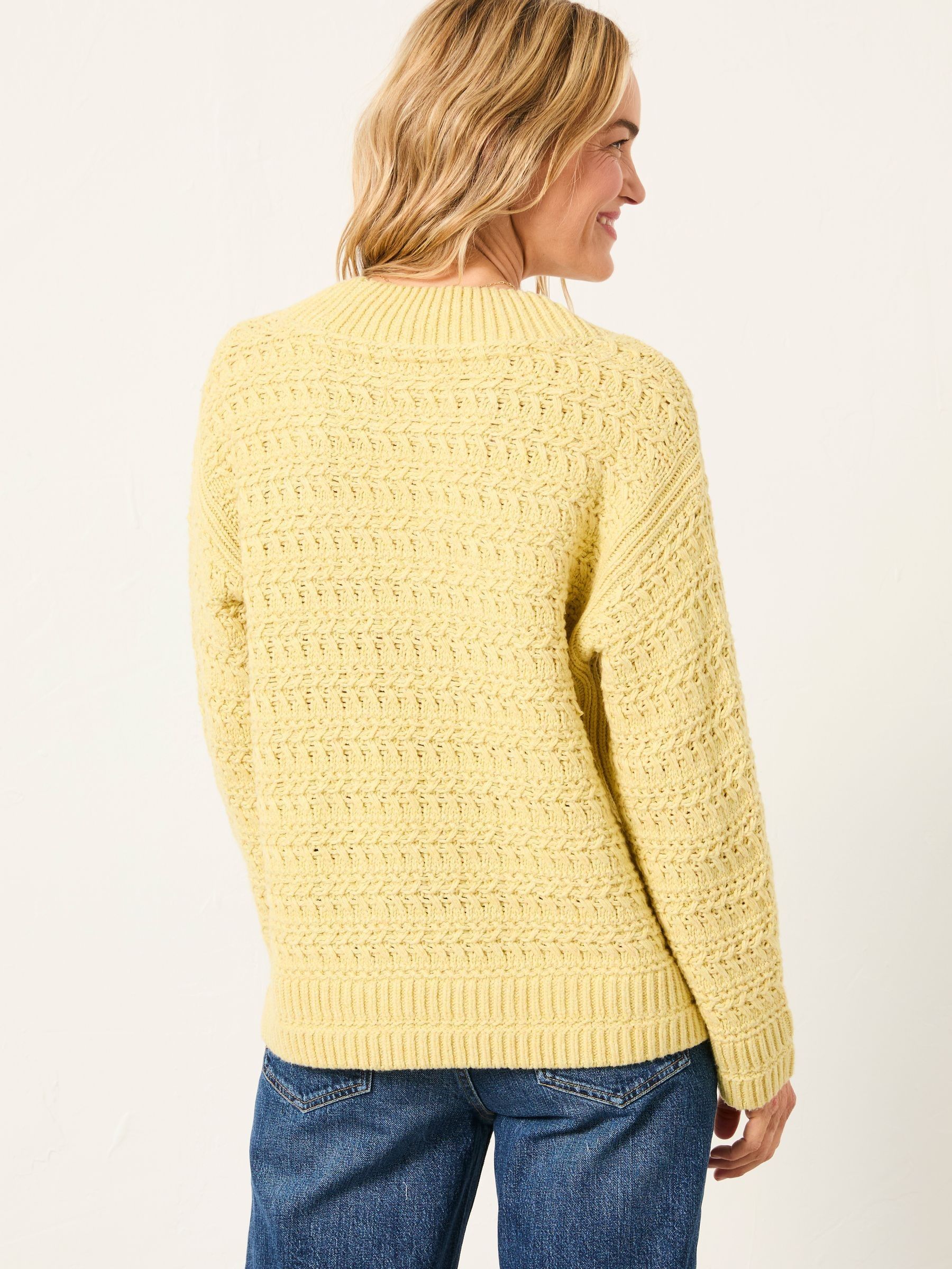 Stella Lemon Yellow V Neck Knitted Jumper - Image 3 of 7