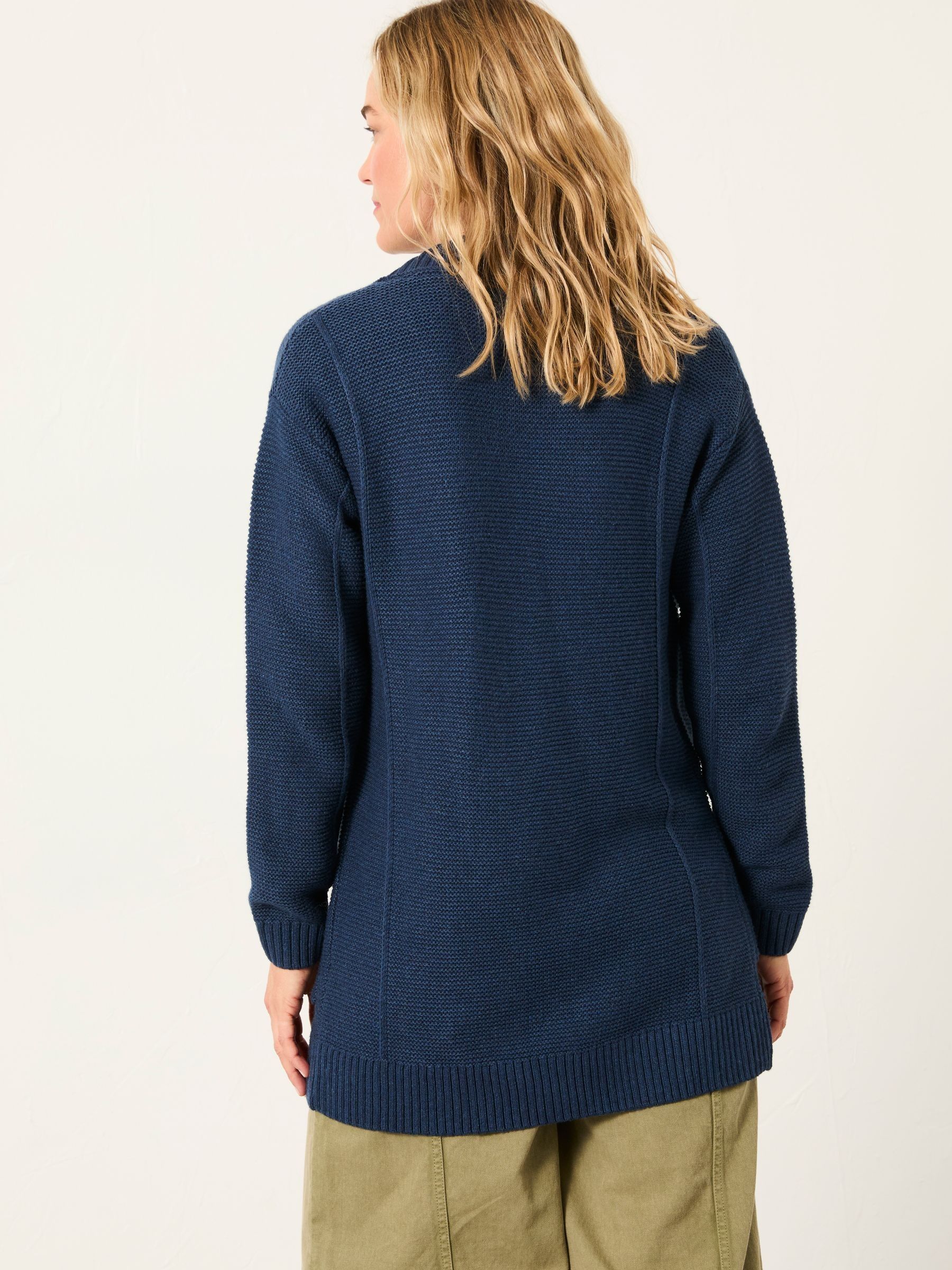 Harriet Navy Longline Knitted Cardigan | FatFace USA