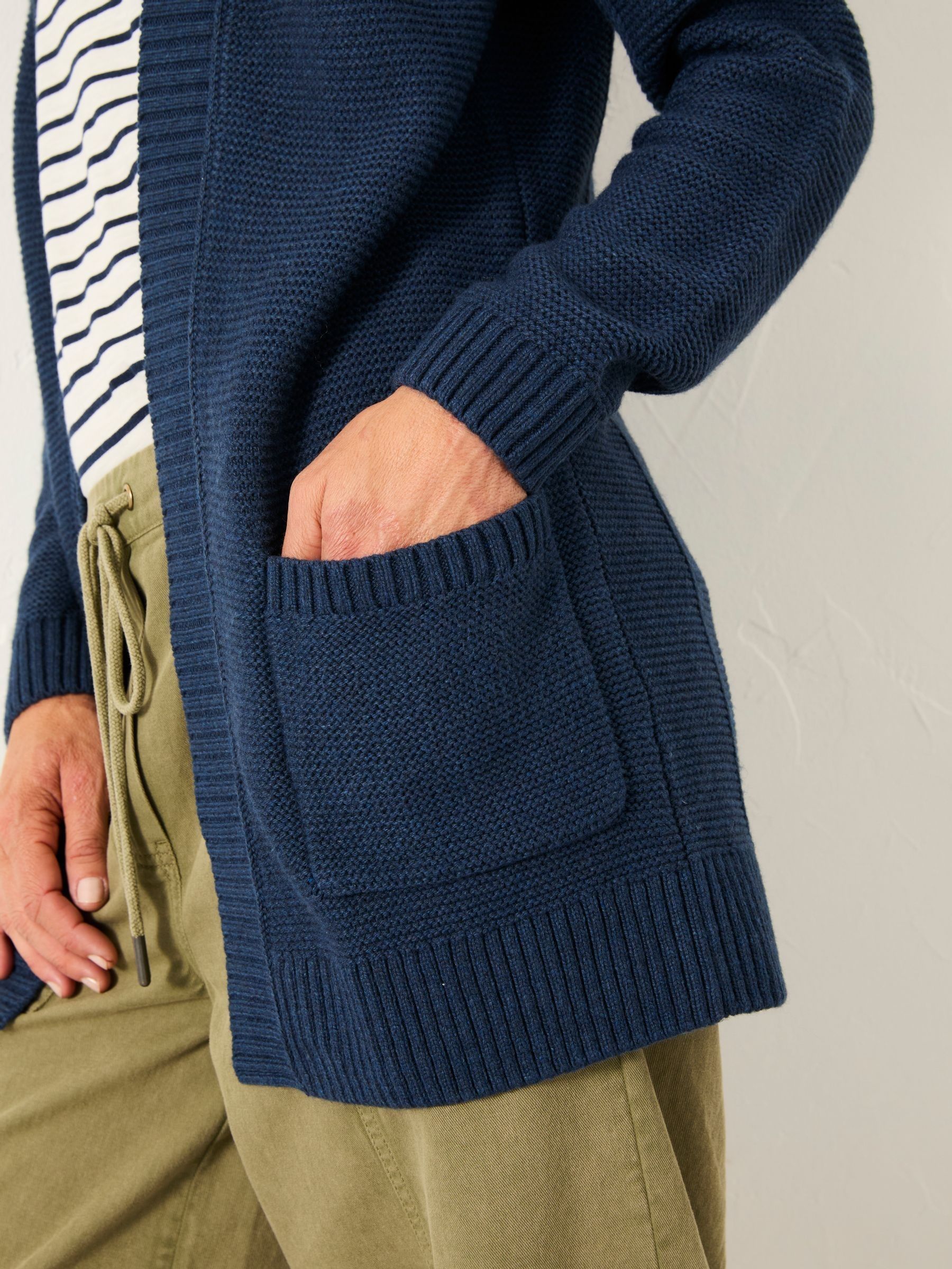 Harriet Navy Longline Knitted Cardigan | FatFace USA