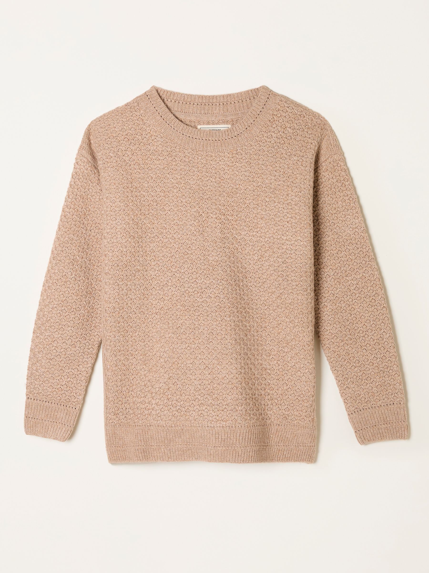 Ella Dark Natural Textured Knitted Jumper - Image 6 of 6
