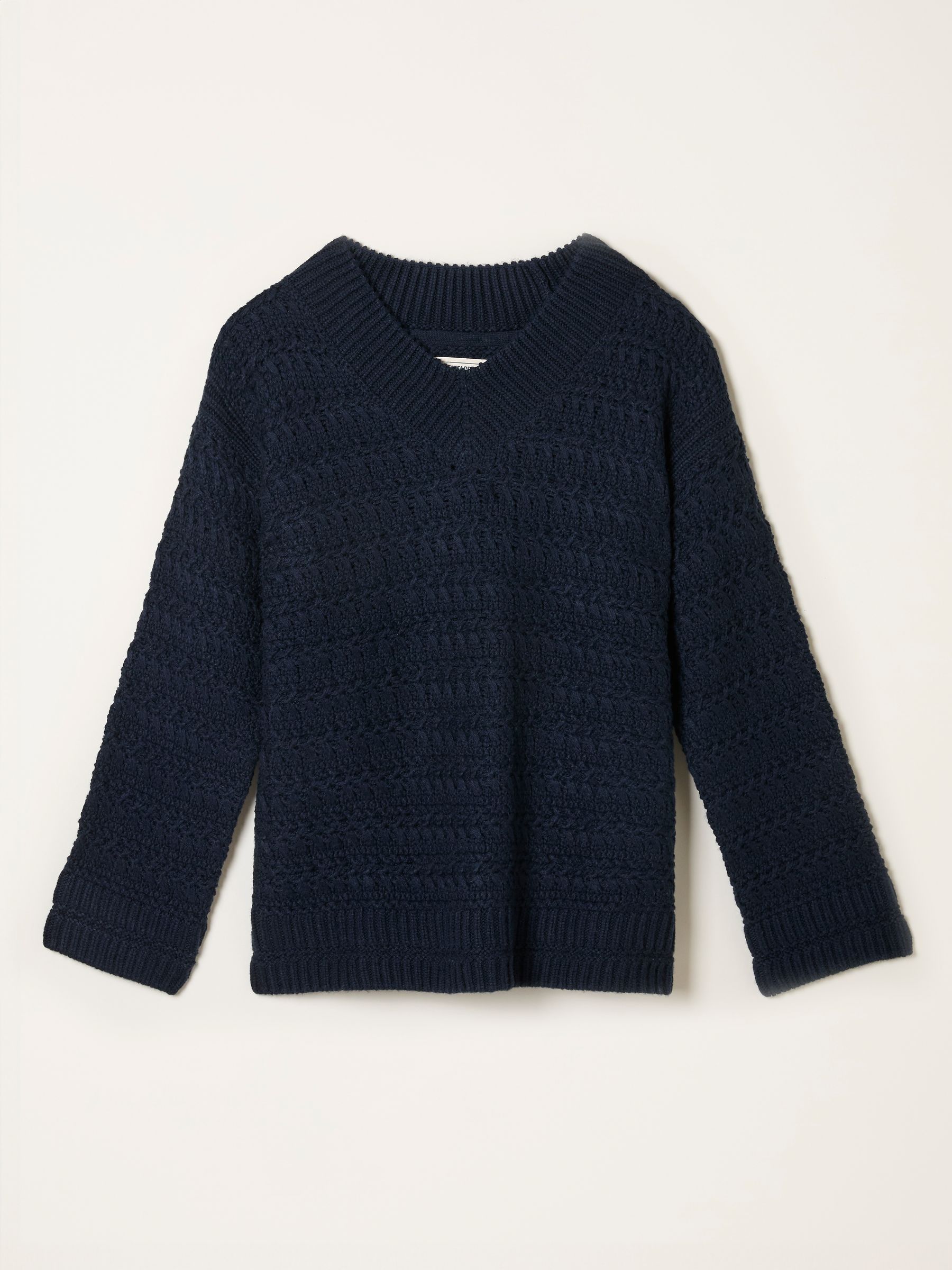 Stella Dark Navy V Neck Knitted Jumper - Image 6 of 6