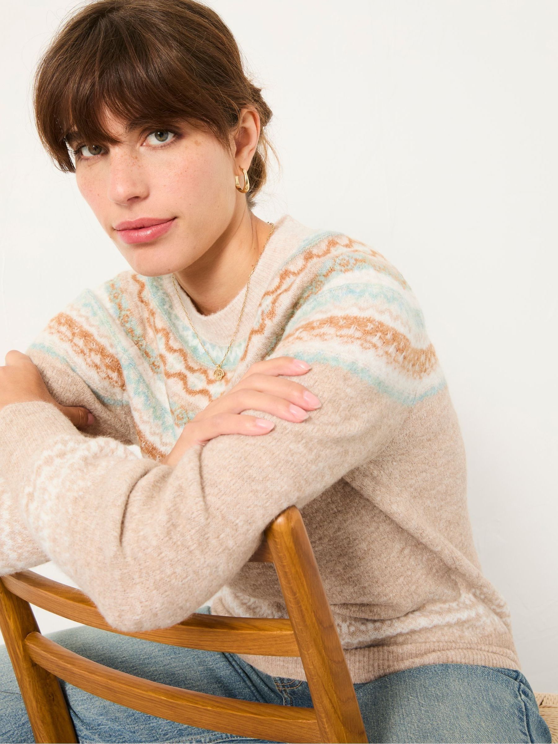 Natural Maple Fairisle Knitted Jumper - Image 4 of 5