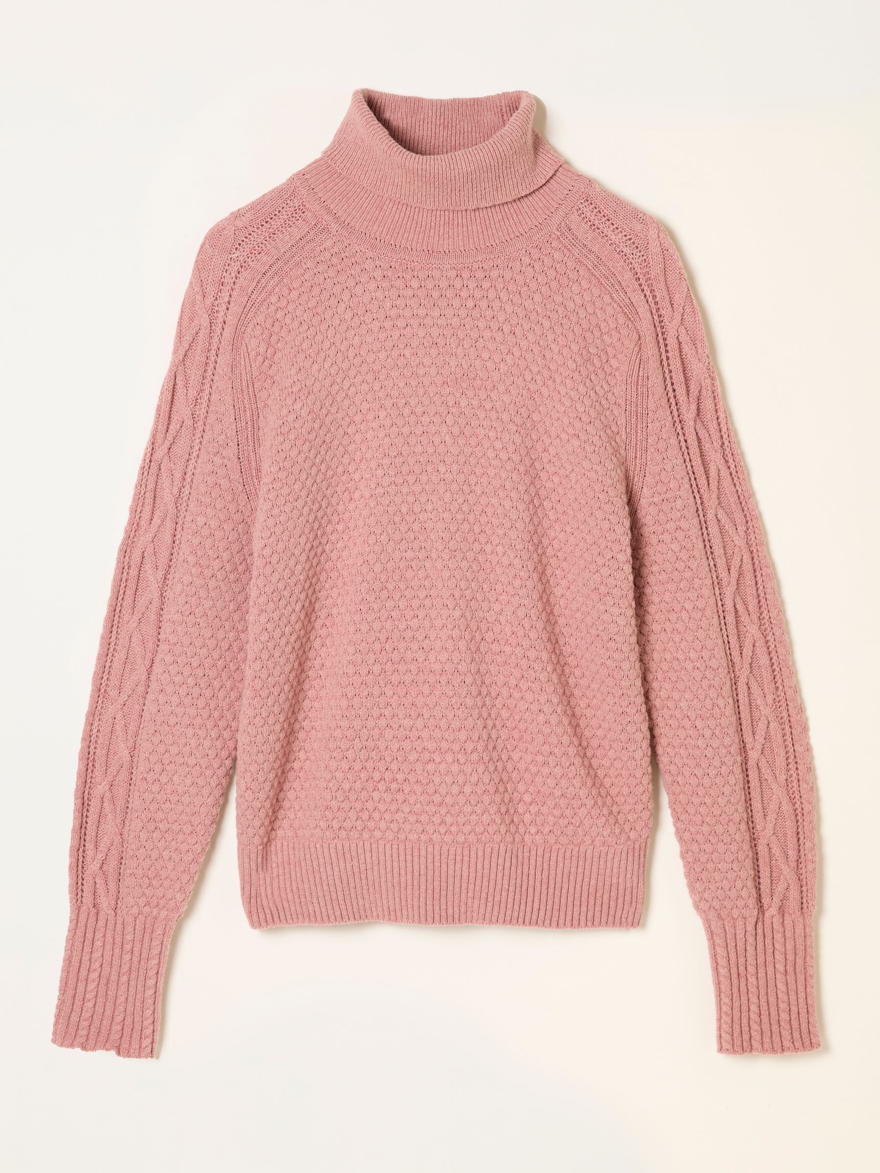 Freida Rose Pink Turtle Neck Knitted Jumper - Image 6 of 6