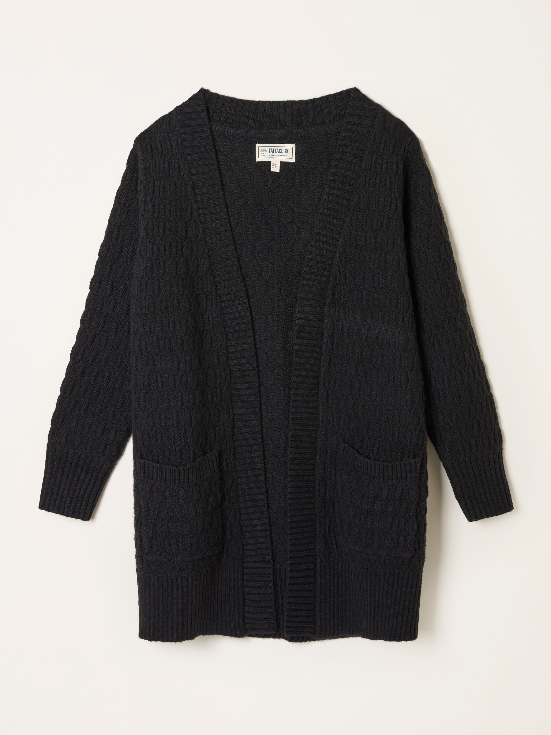 Hannah Black Longline Knitted Cardigan - Image 5 of 5