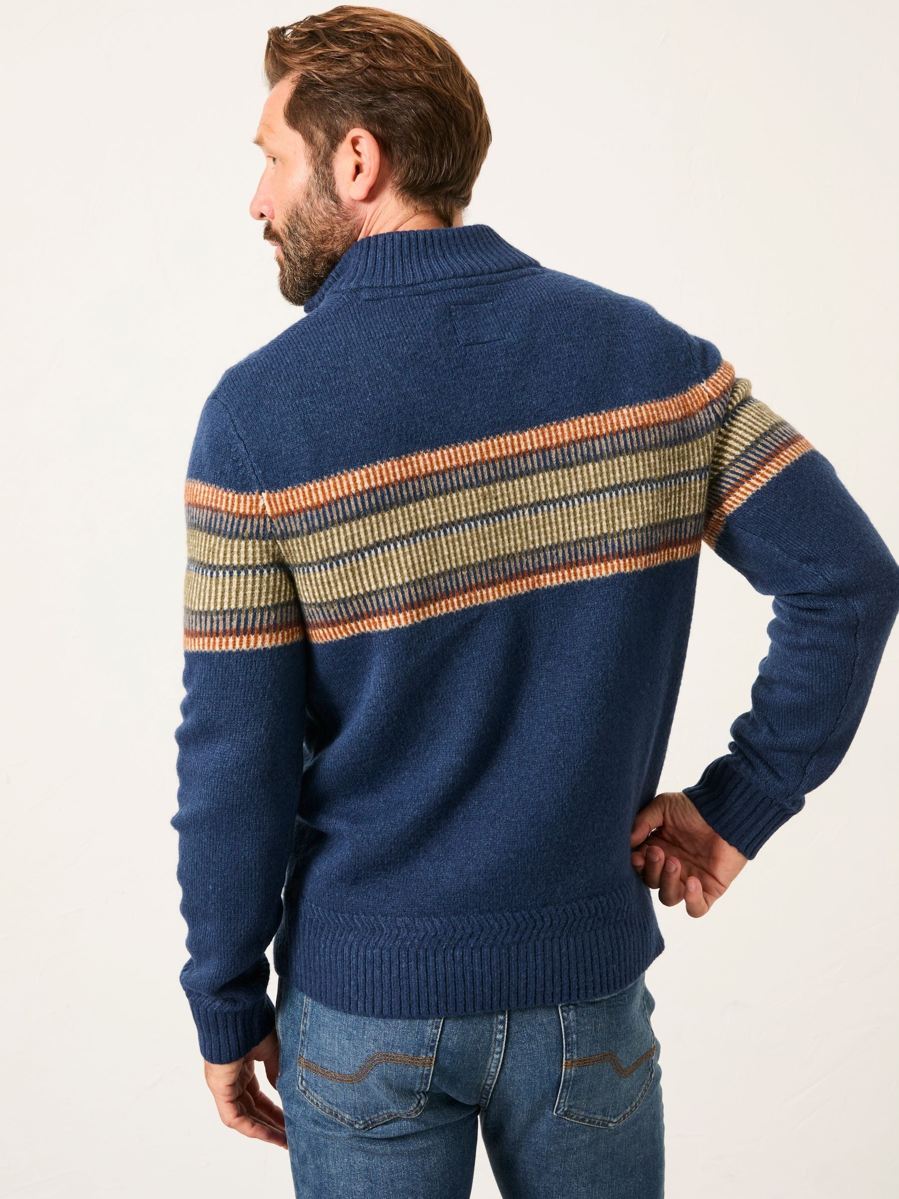 Runswick Navy Half Neck Knitted Jumper - Image 2 of 6