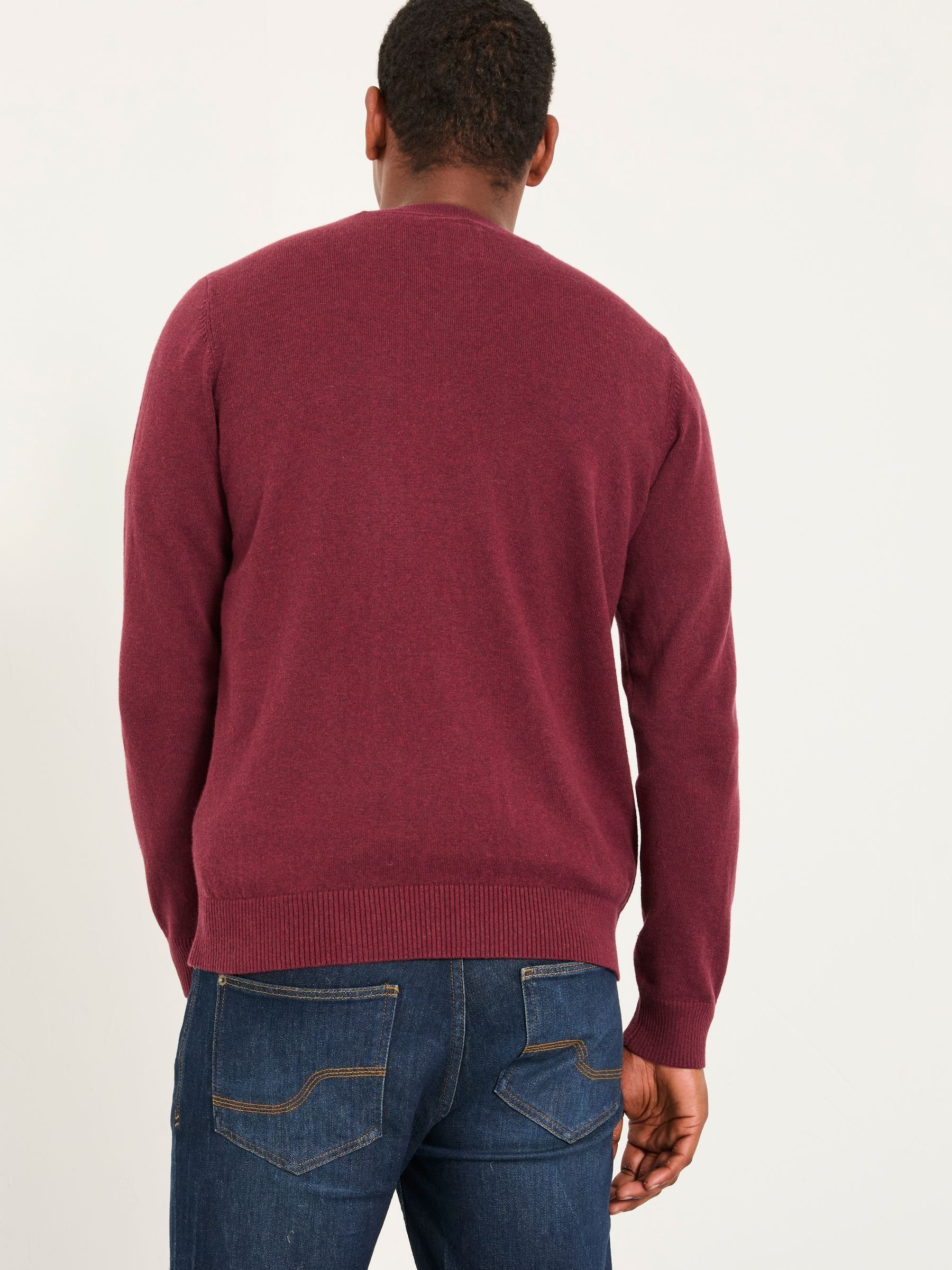 Rye Claret Crew Neck Knitted Jumper - Image 2 of 5