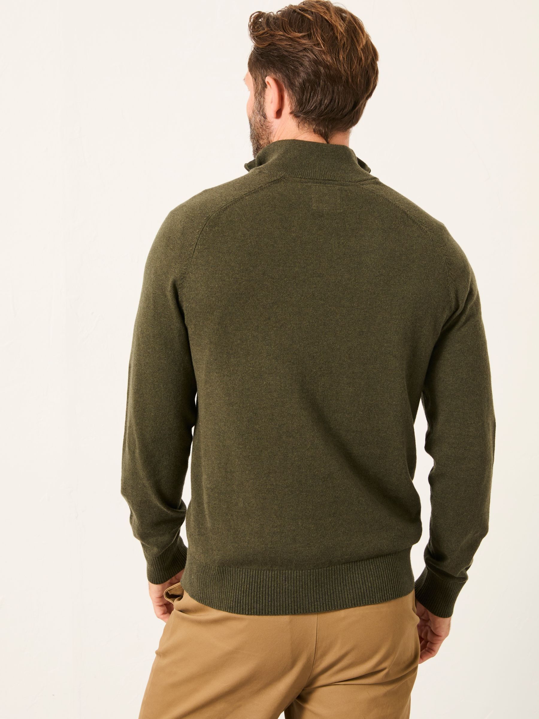 Rye Dark Green Half Neck Knitted Jumper - Image 2 of 5 Rye Dark Green Half Neck Knitted Jumper - Image 2 of 5