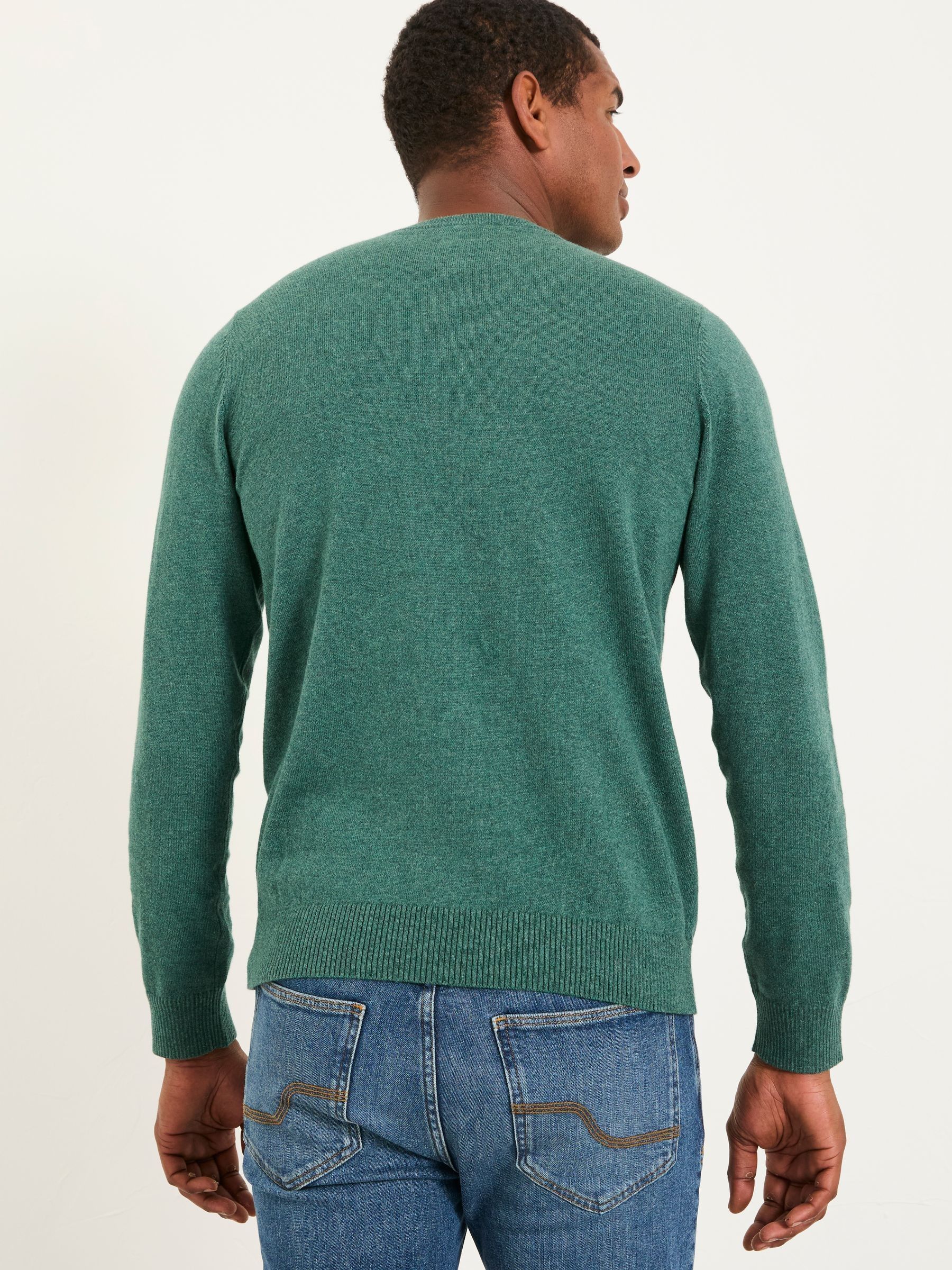 Rye Emerald Green Crew Neck Knitted Jumper - Image 2 of 5