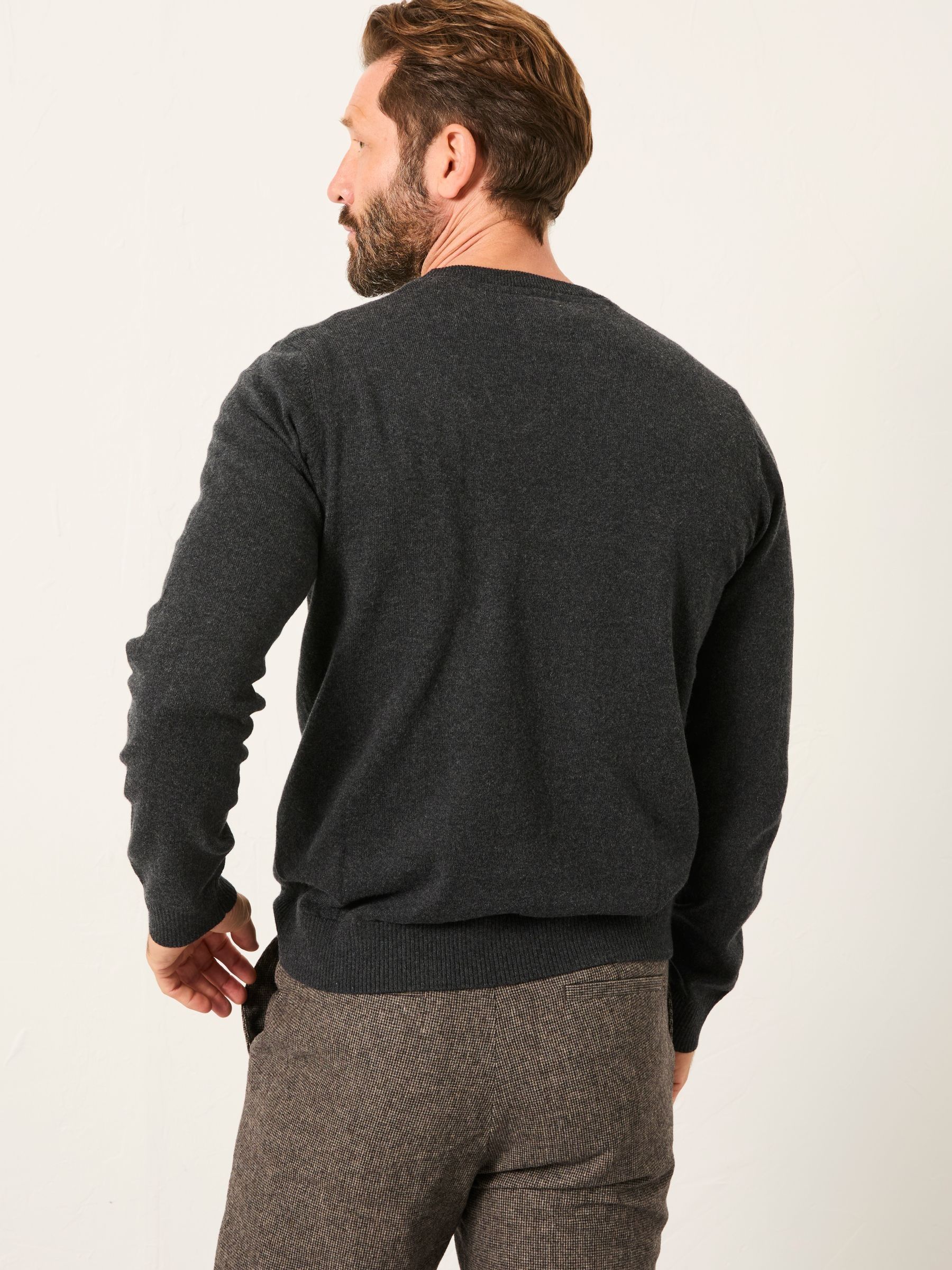 Rye Charcoal Grey Crew Neck Knitted Jumper - Image 2 of 5