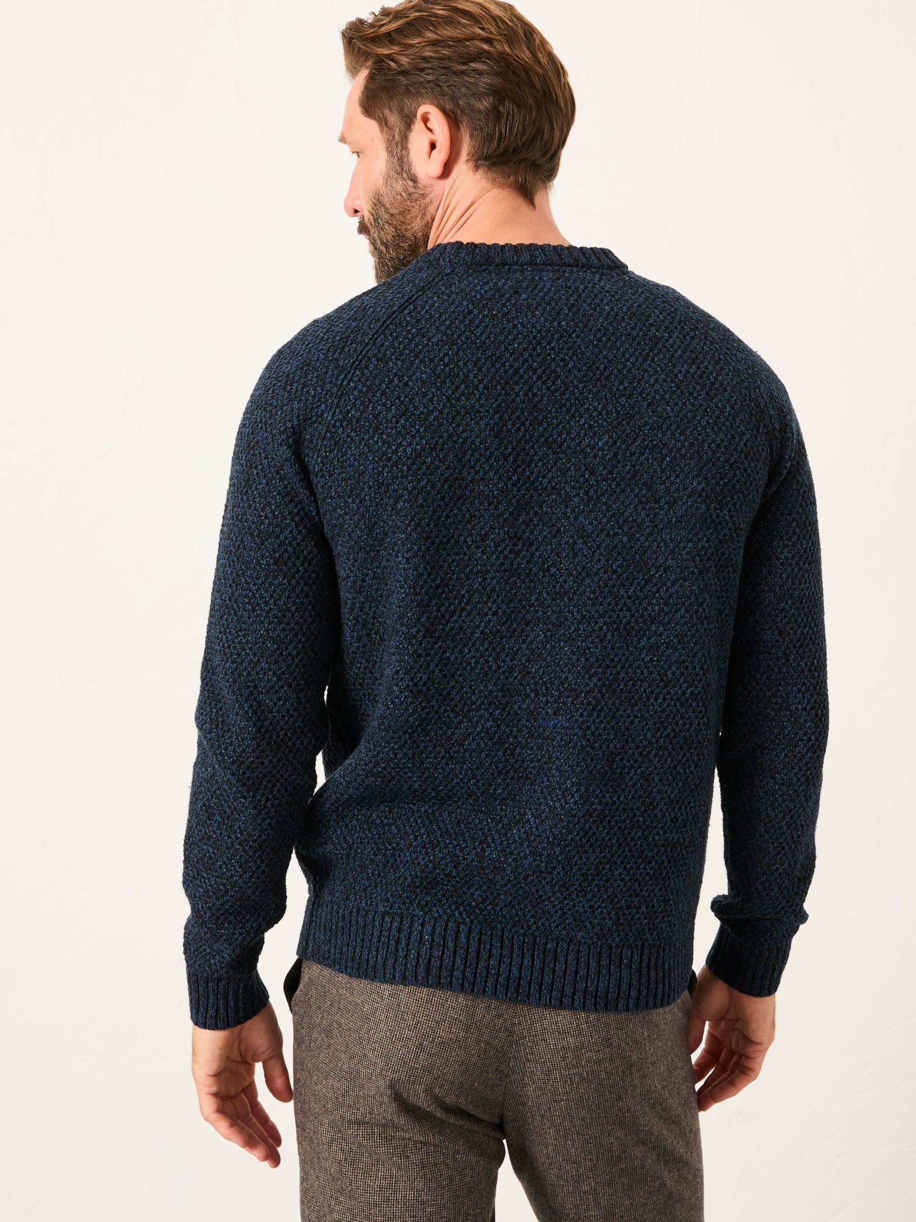 Hove Navy Crew Neck Knitted Jumper | FatFace USA