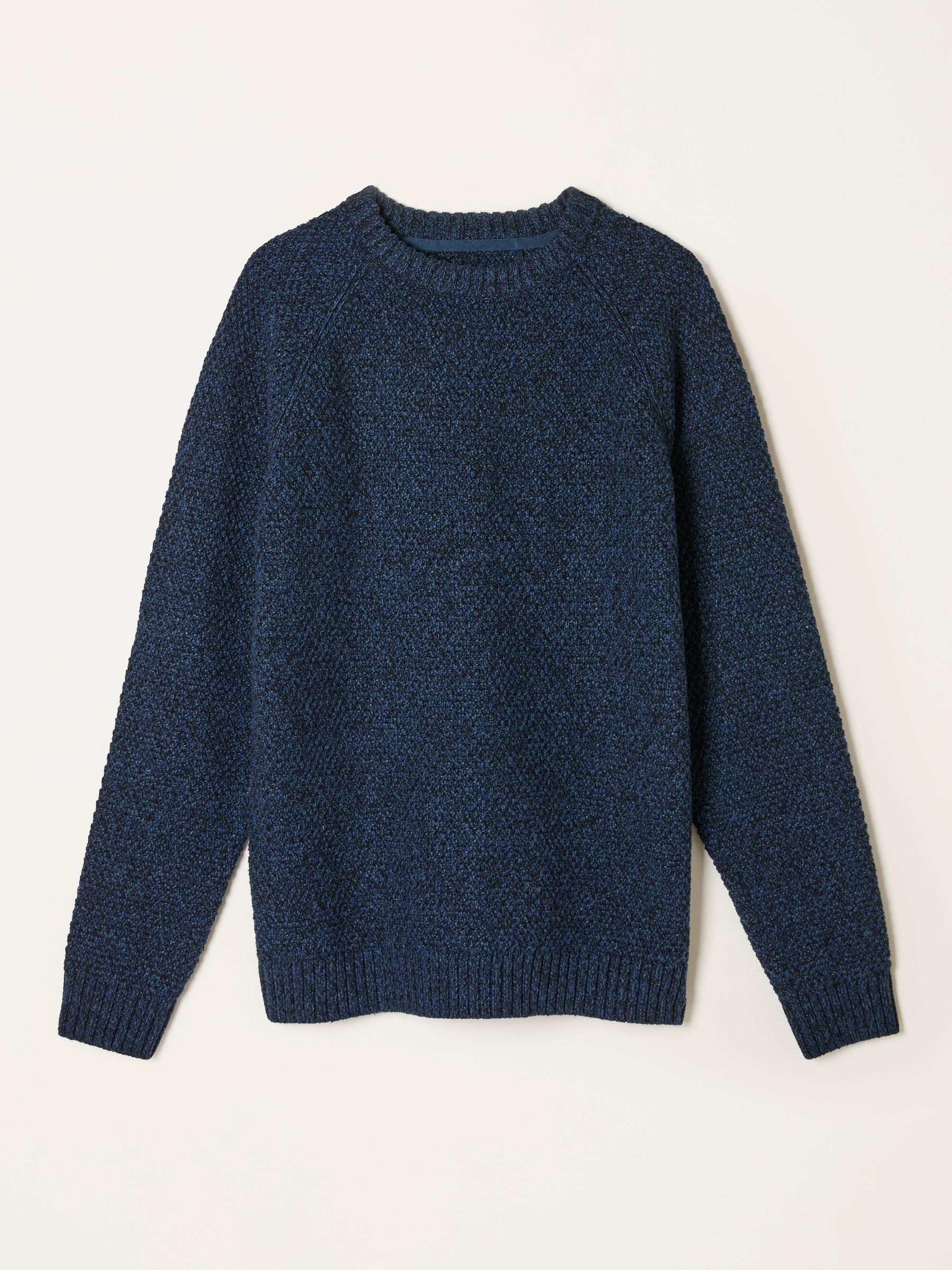 Hove Navy Crew Neck Knitted Jumper | FatFace USA