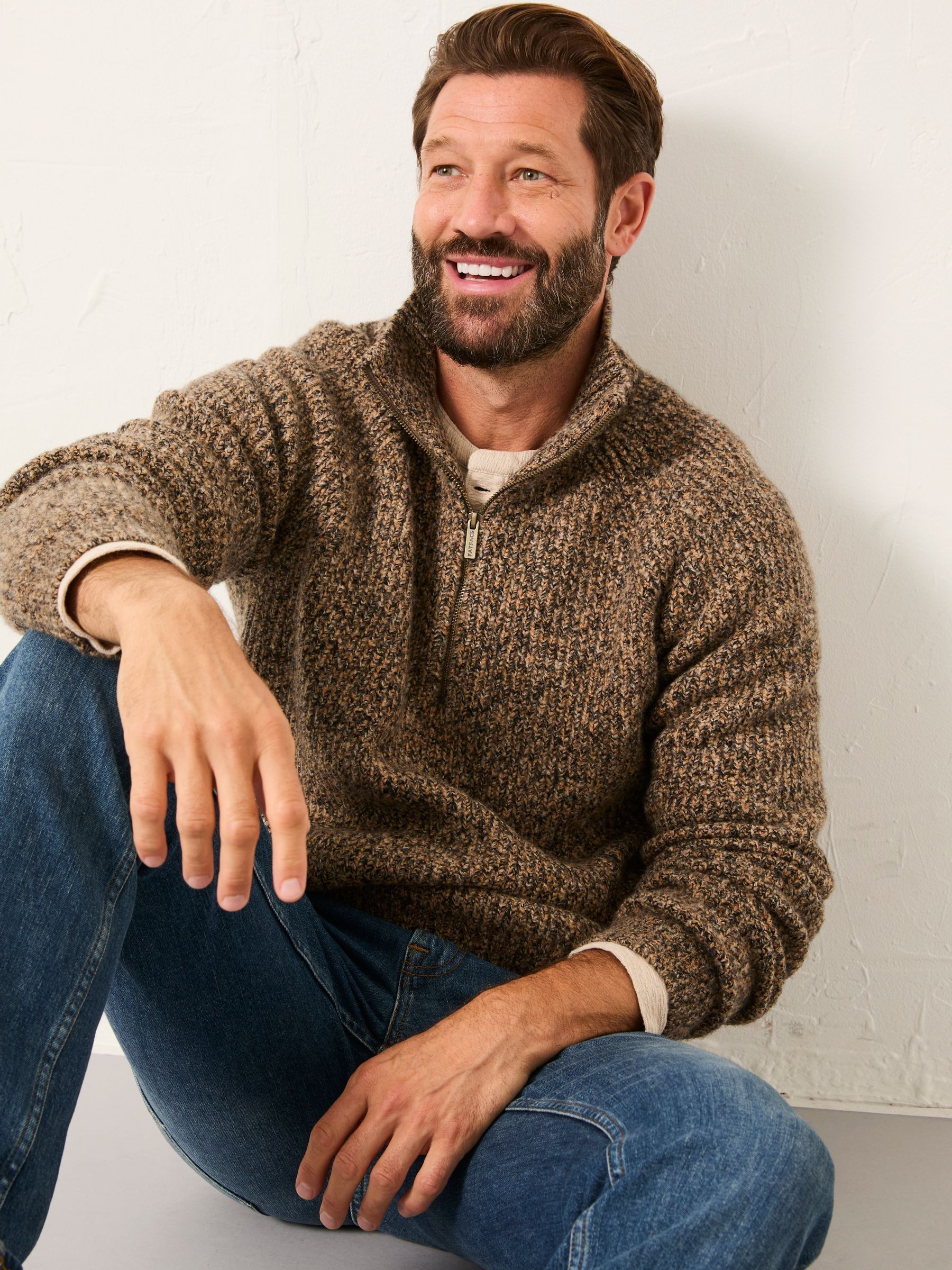 Williton Natural Half Neck Knitted Jumper - Image 3 of 6
