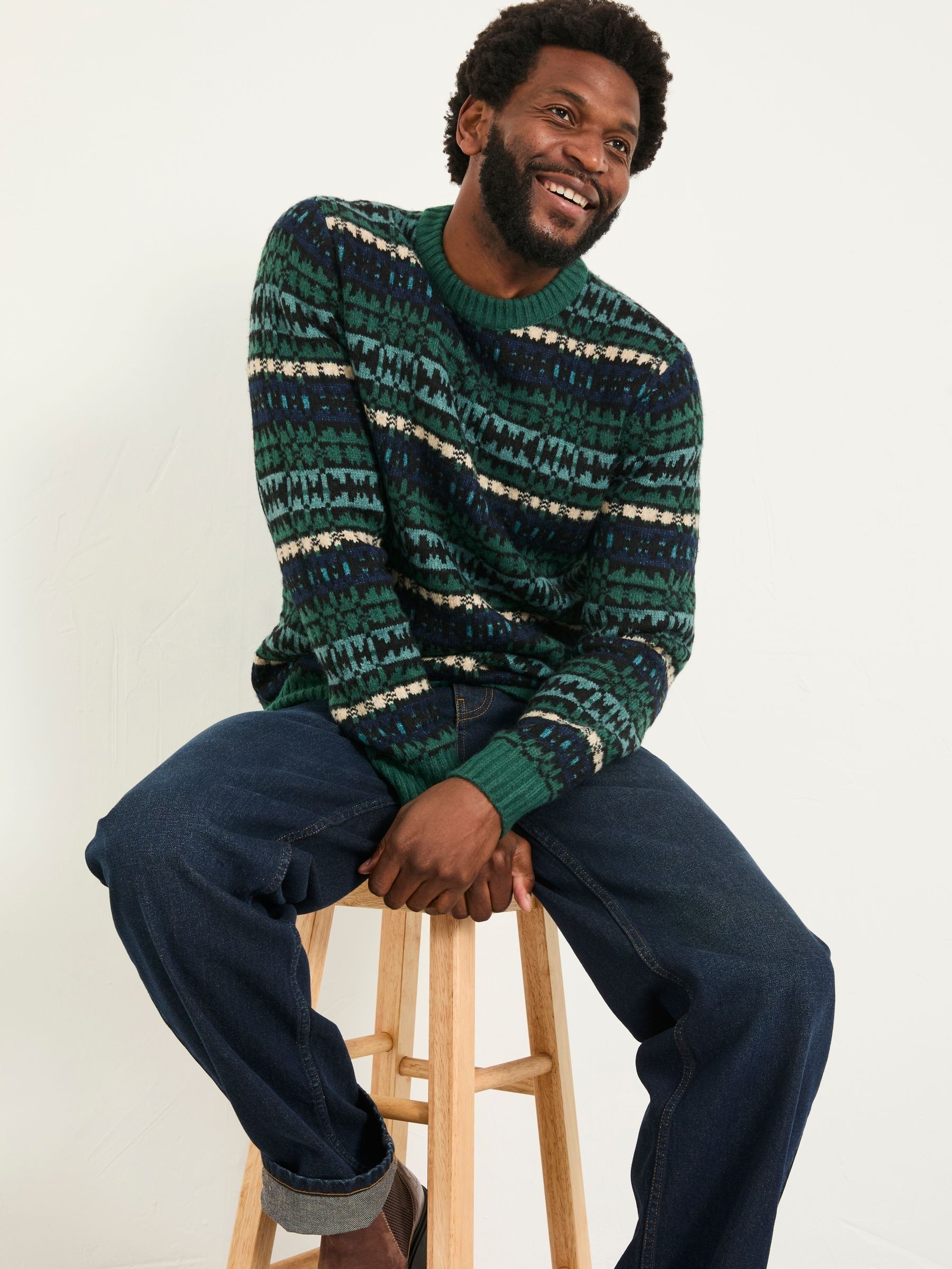 Green Blanket Crew Knitted Jumper - Image 2 of 6