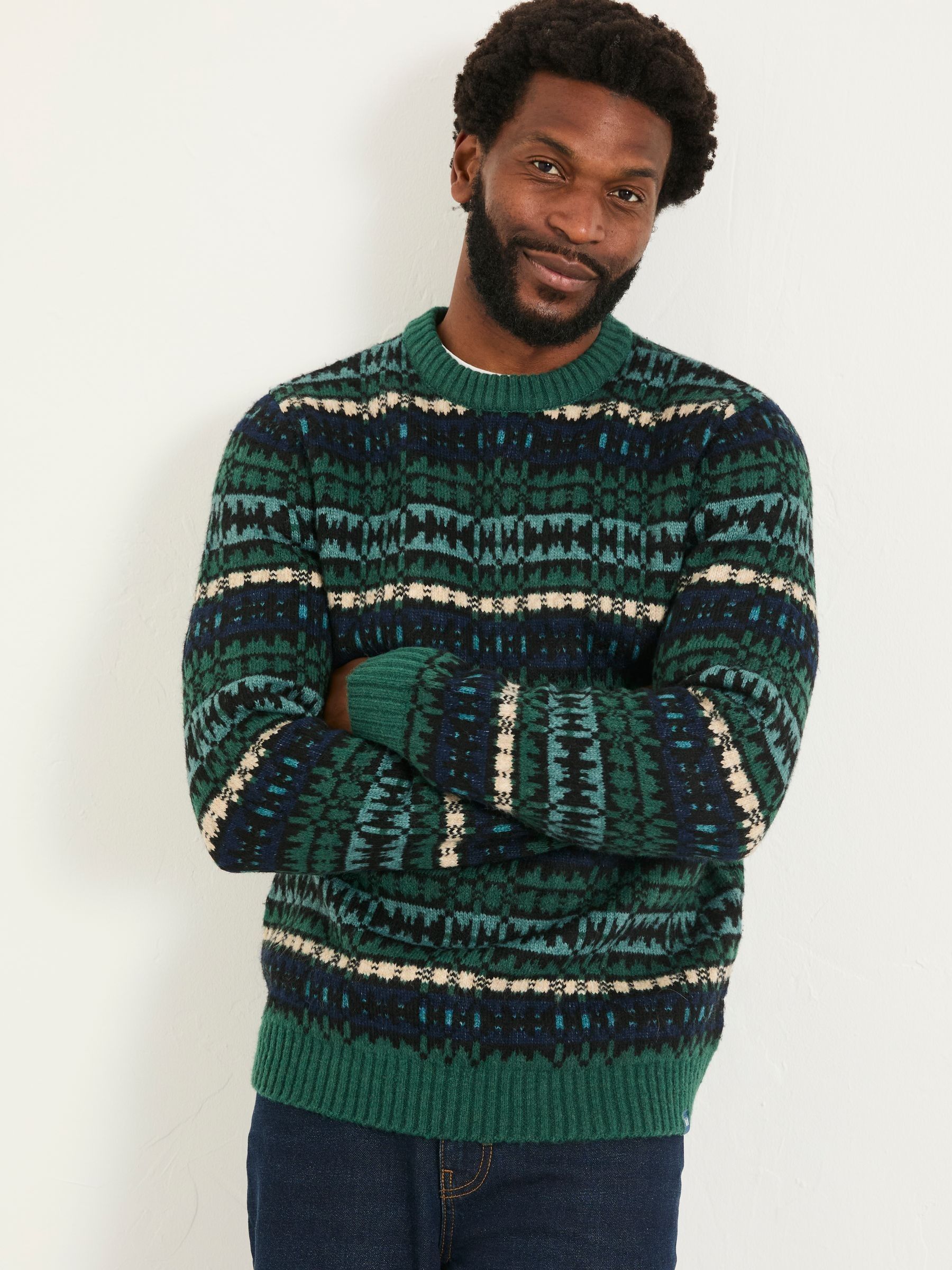 Green Blanket Crew Knitted Jumper - Image 4 of 6