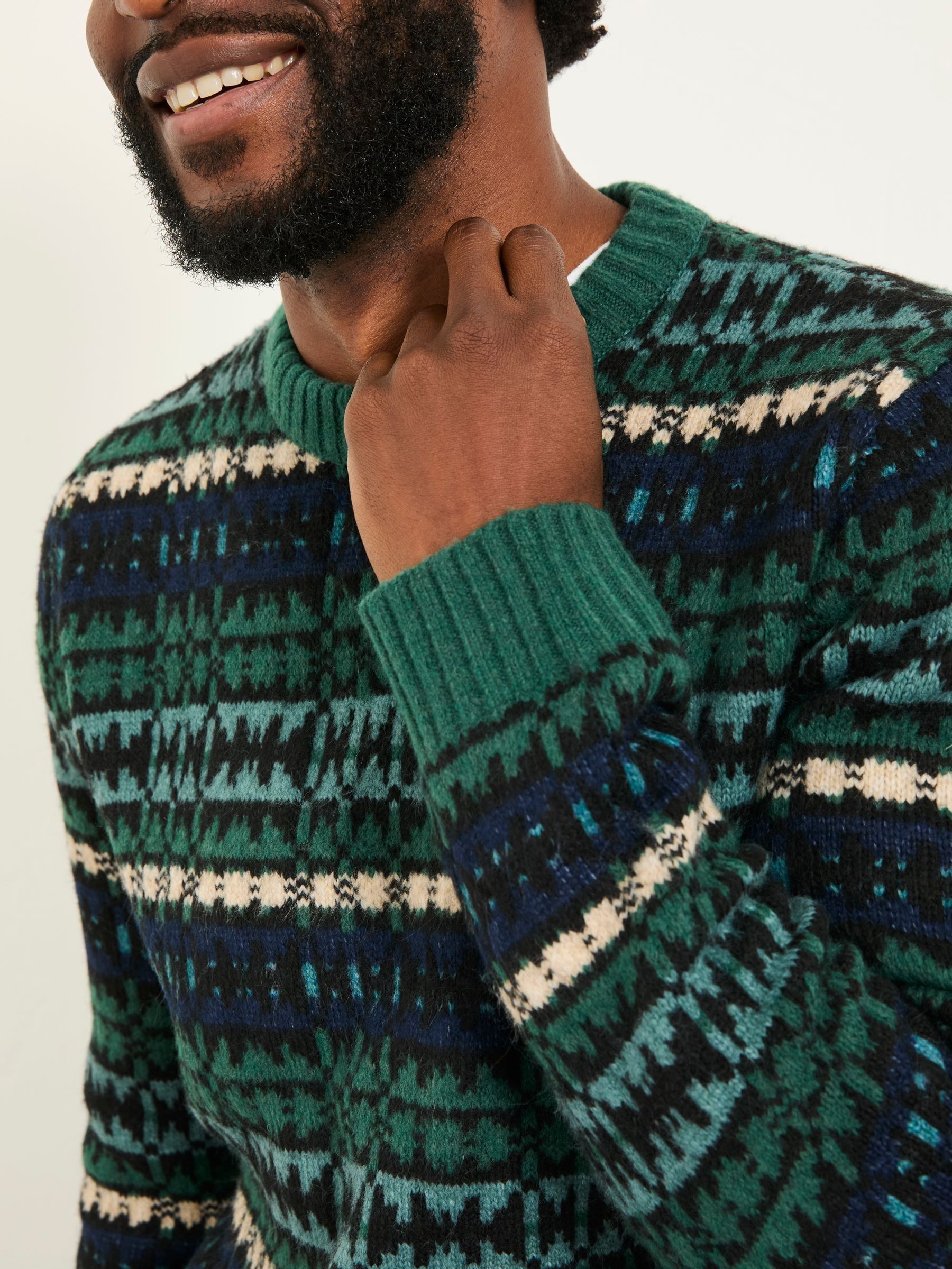 Green Blanket Crew Knitted Jumper - Image 5 of 6