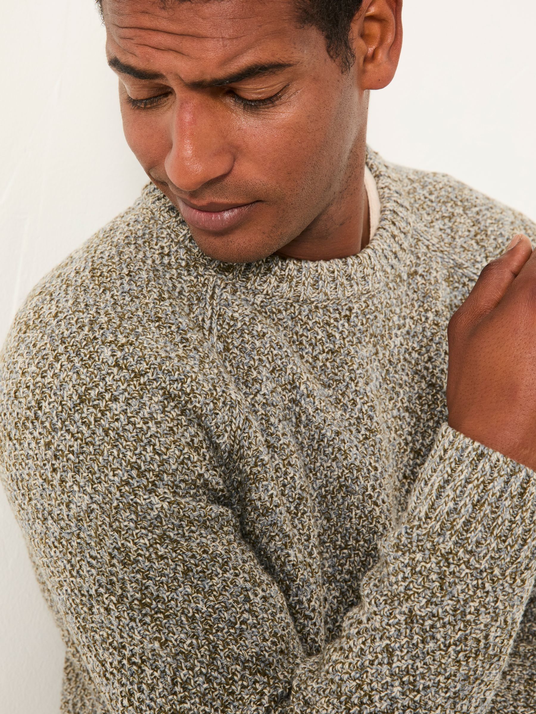 Hove Green Haze Crew Neck Knitted Jumper - Image 3 of 5