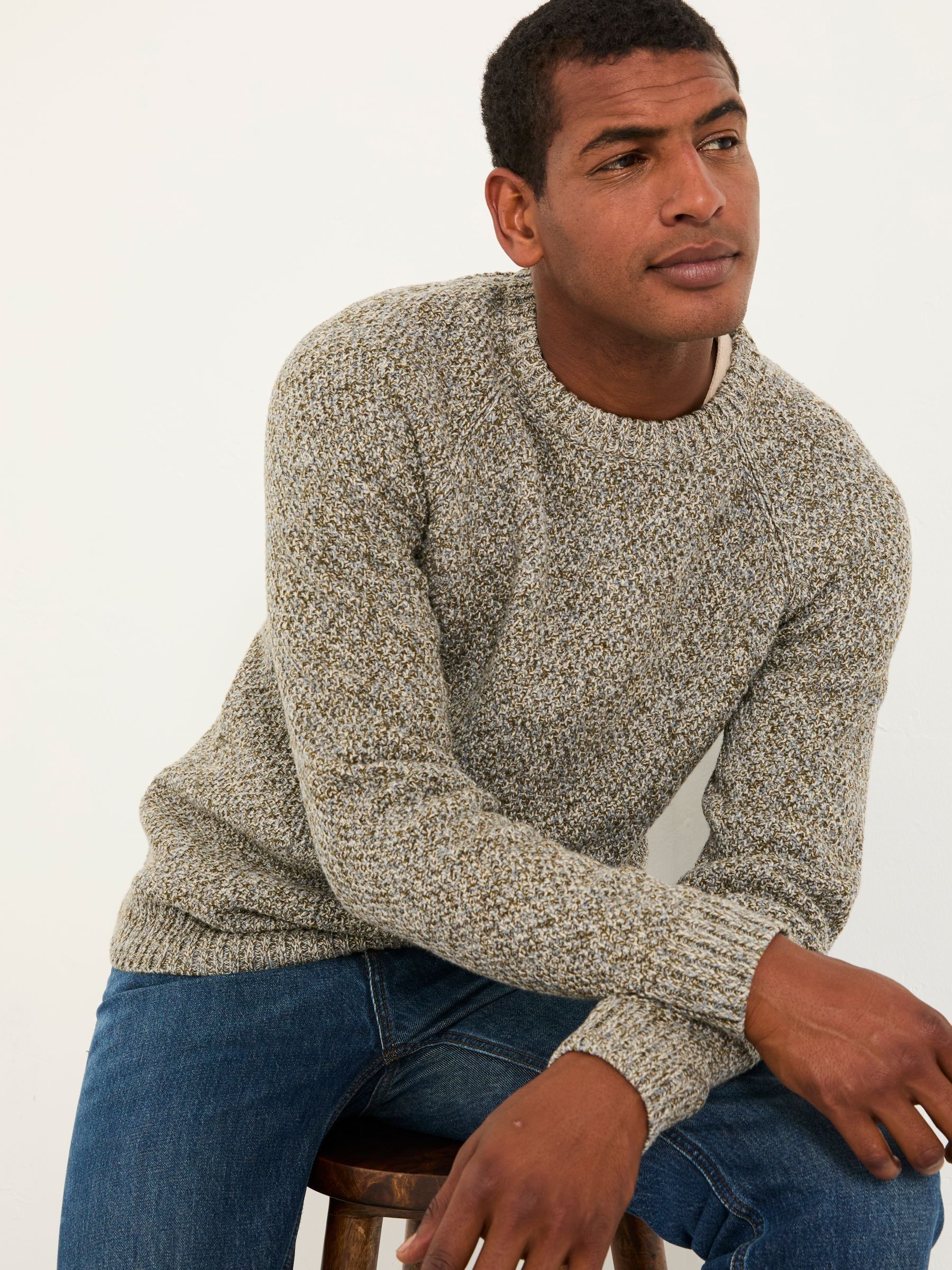 Hove Green Haze Crew Neck Knitted Jumper - Image 4 of 5