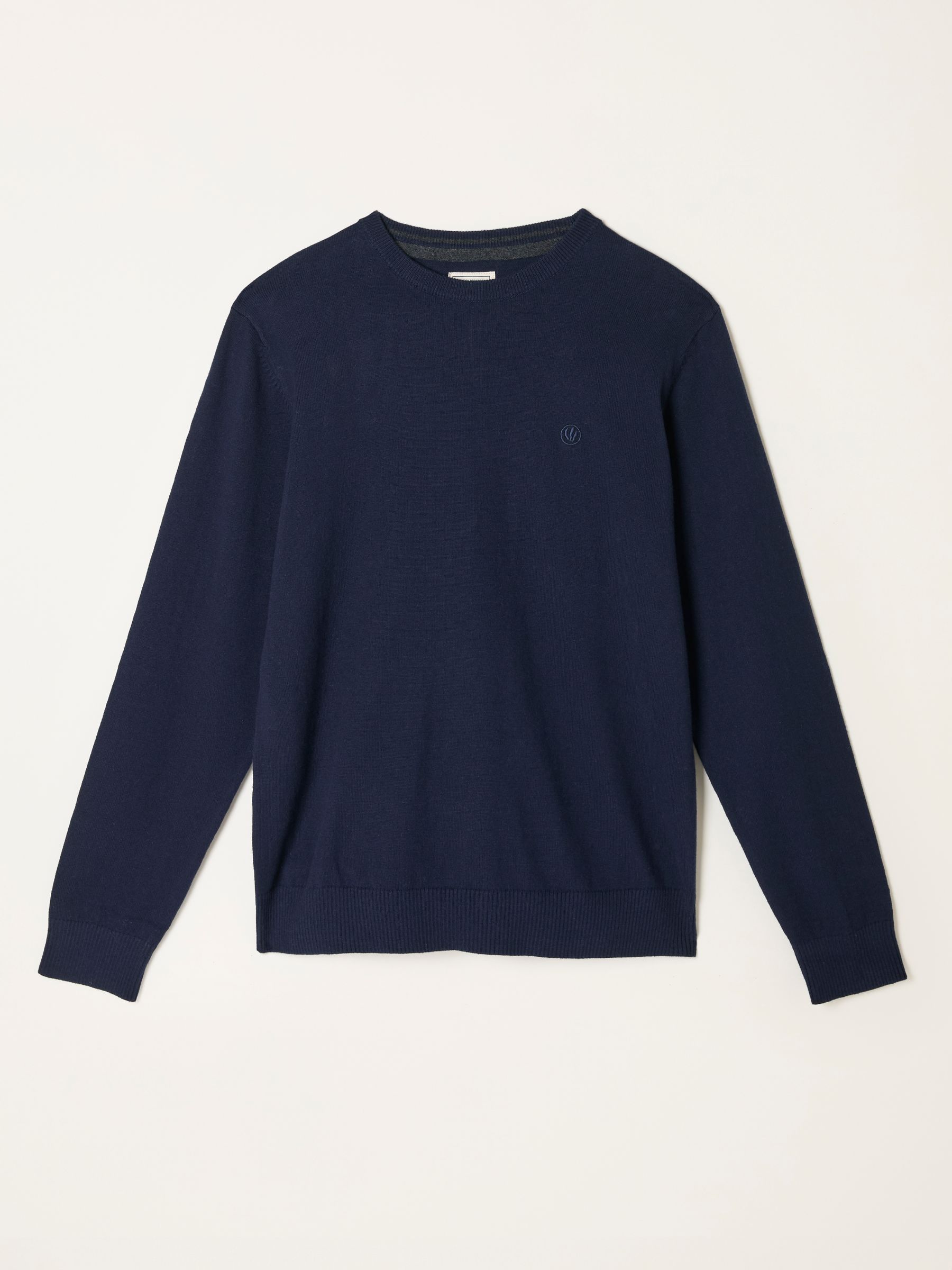 Rye Navy Crew Neck Knitted Jumper - Image 5 of 5