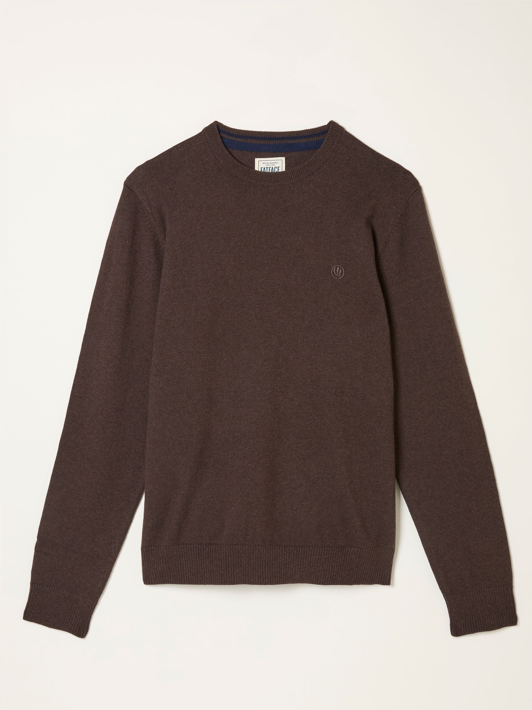 Rye Chocolate Brown Crew Neck Knitted Jumper - Image 5 of 5