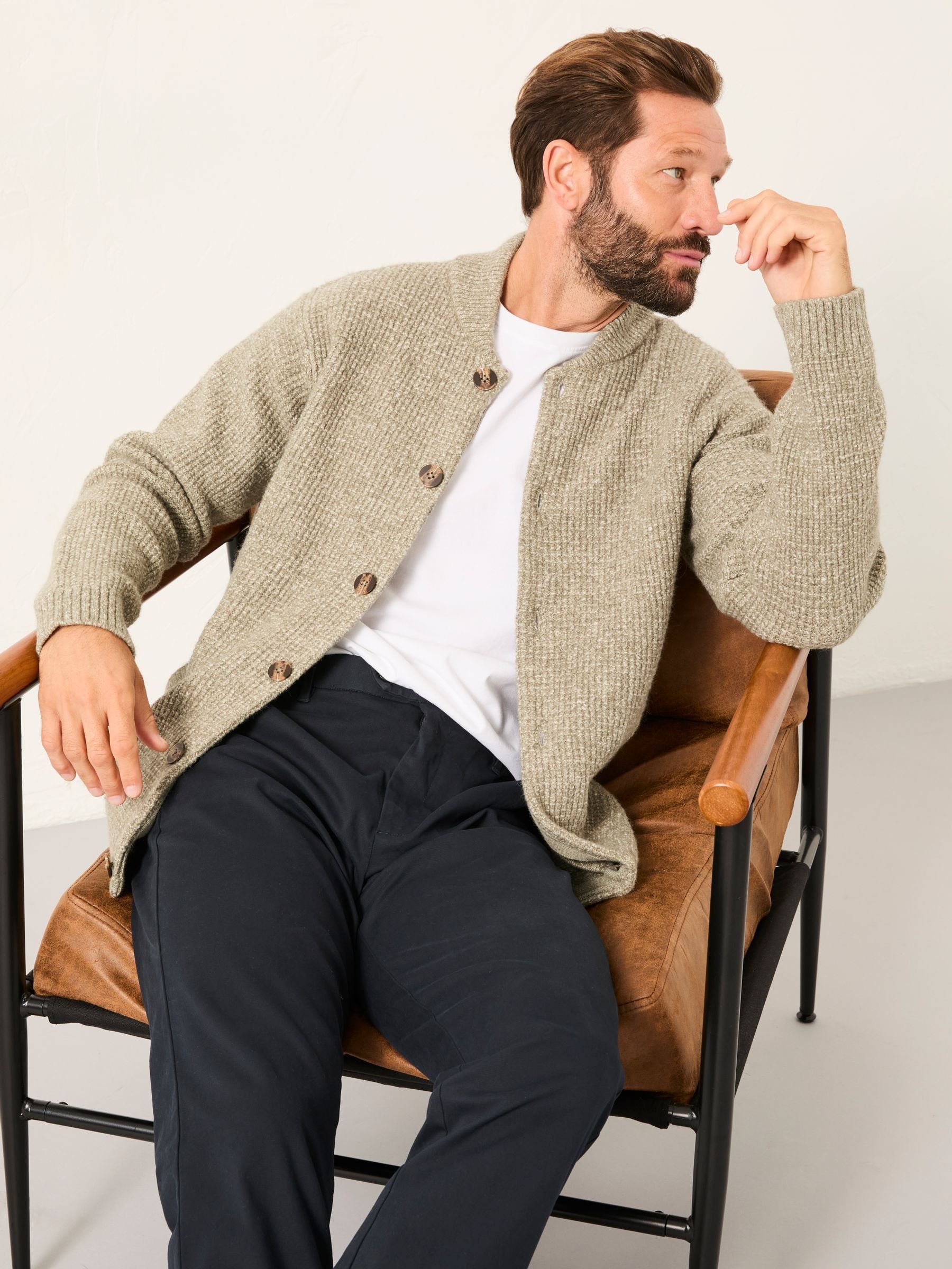 Sefton Green Haze Knitted Cardigan | FatFace