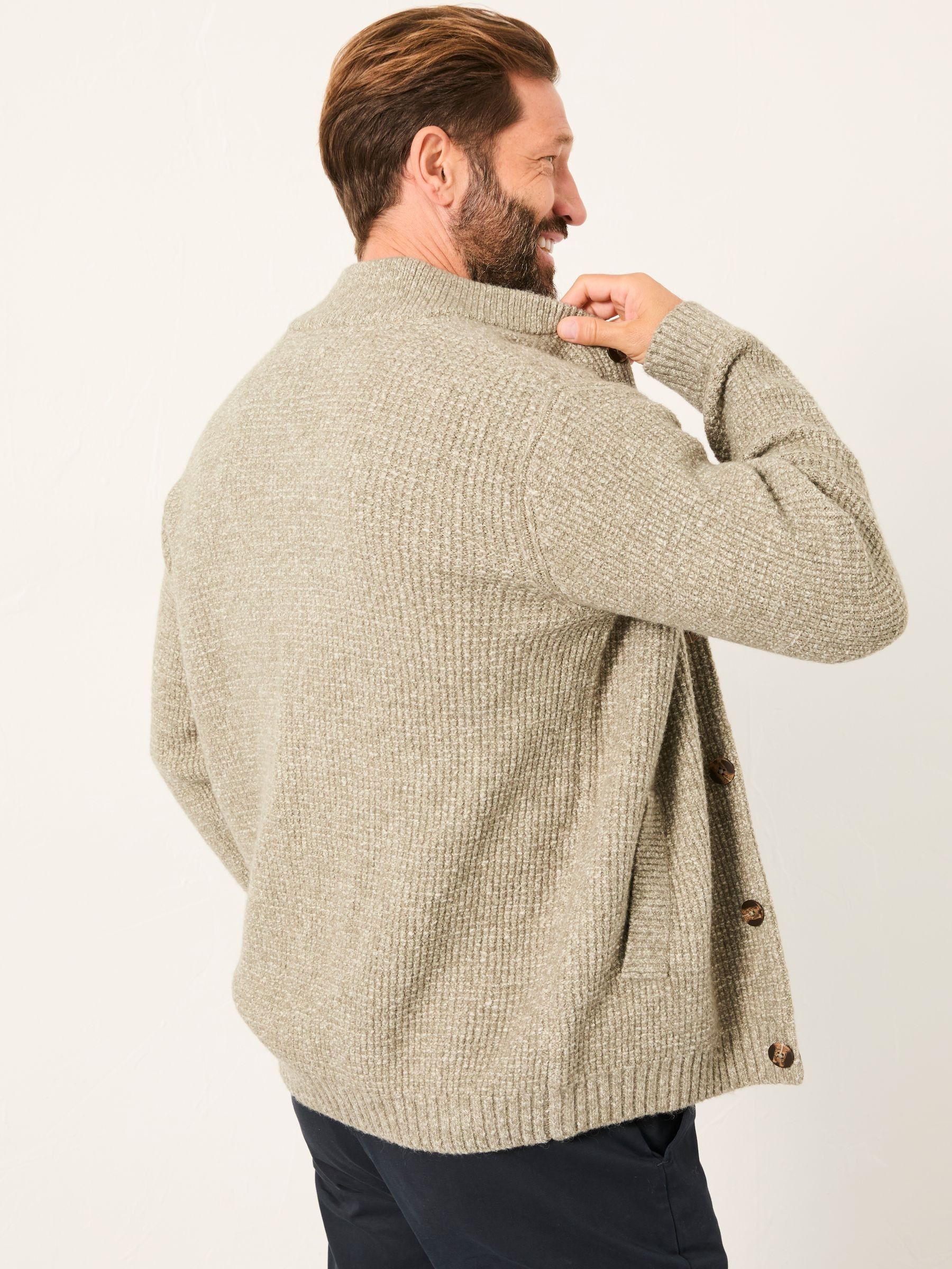 Sefton Green Haze Knitted Cardigan | FatFace
