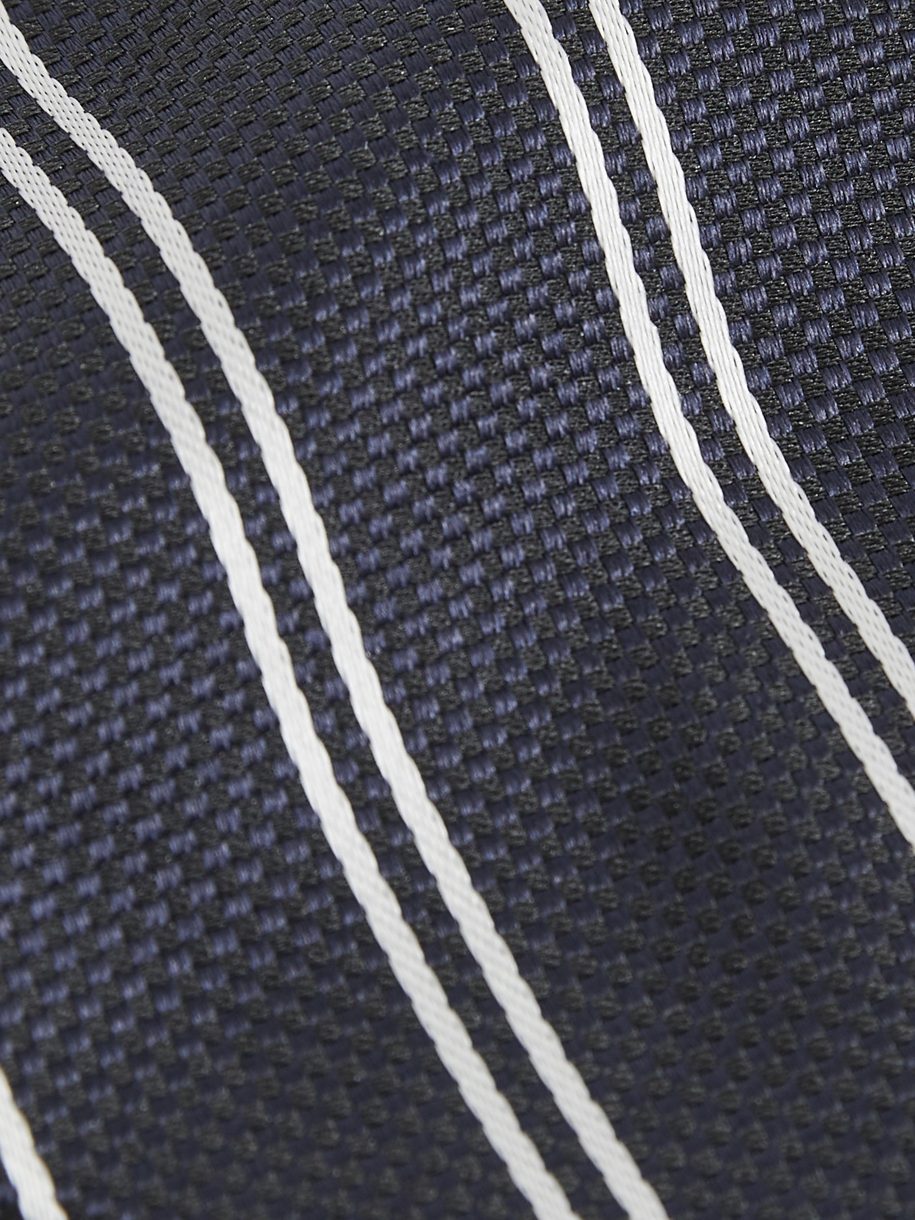 Silk Blend Stripe Tie in Navy - Image 4 of 4