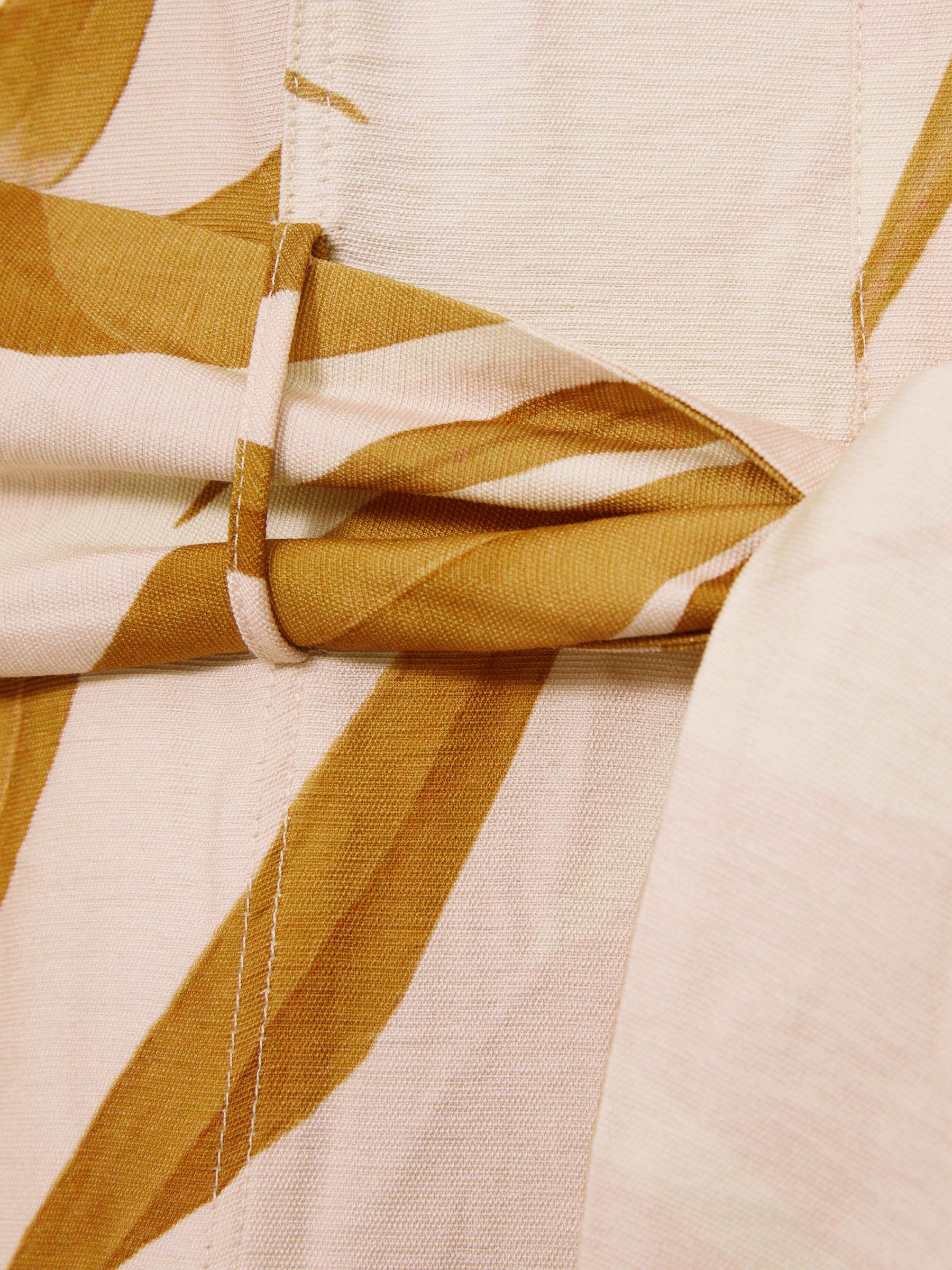 Petite Palm-Print Sleeveless Shirt Dress in Neutral - image 4