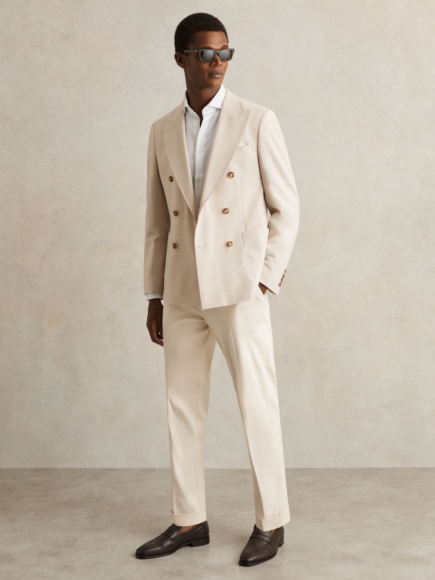 Cotton-Blend Jersey Cutaway-Collar Shirt in White - Image 3 of 7