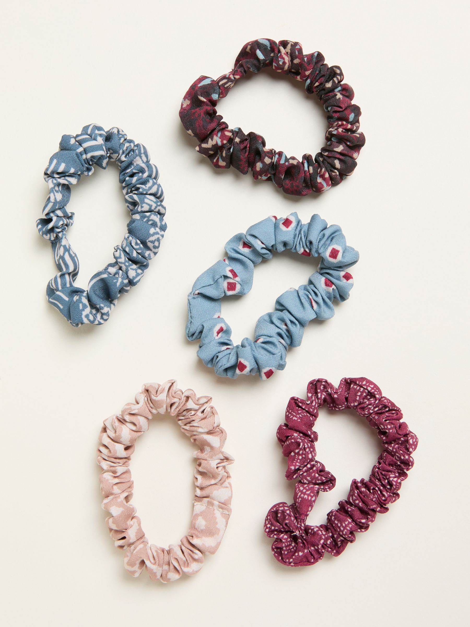Multi 5 Pack Everyday Printed Scrunchies - Image 1 of 2