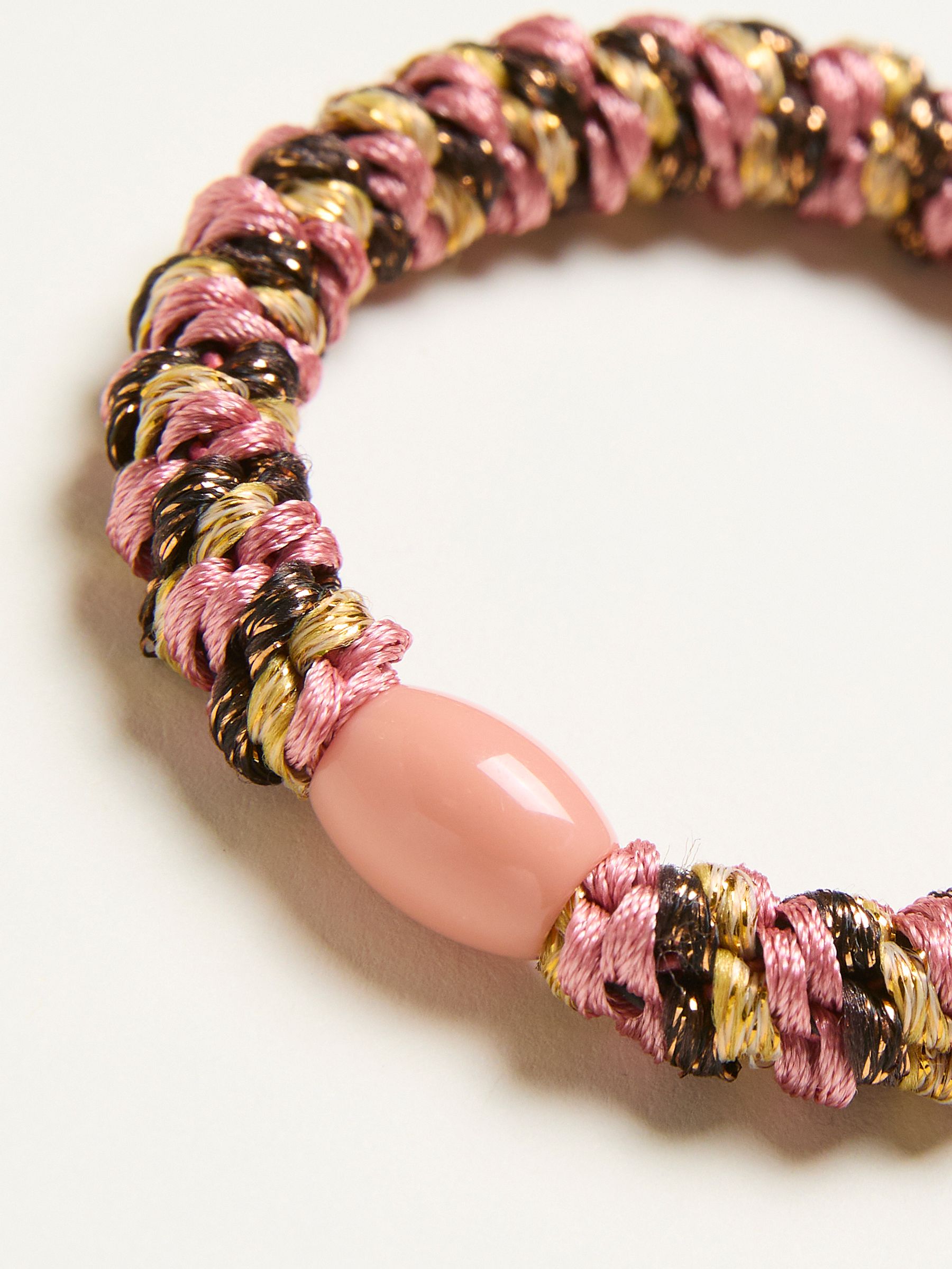 Pink Twist Hair Tie - Image 2 of 2 Pink Twist Hair Tie - Image 2 of 2