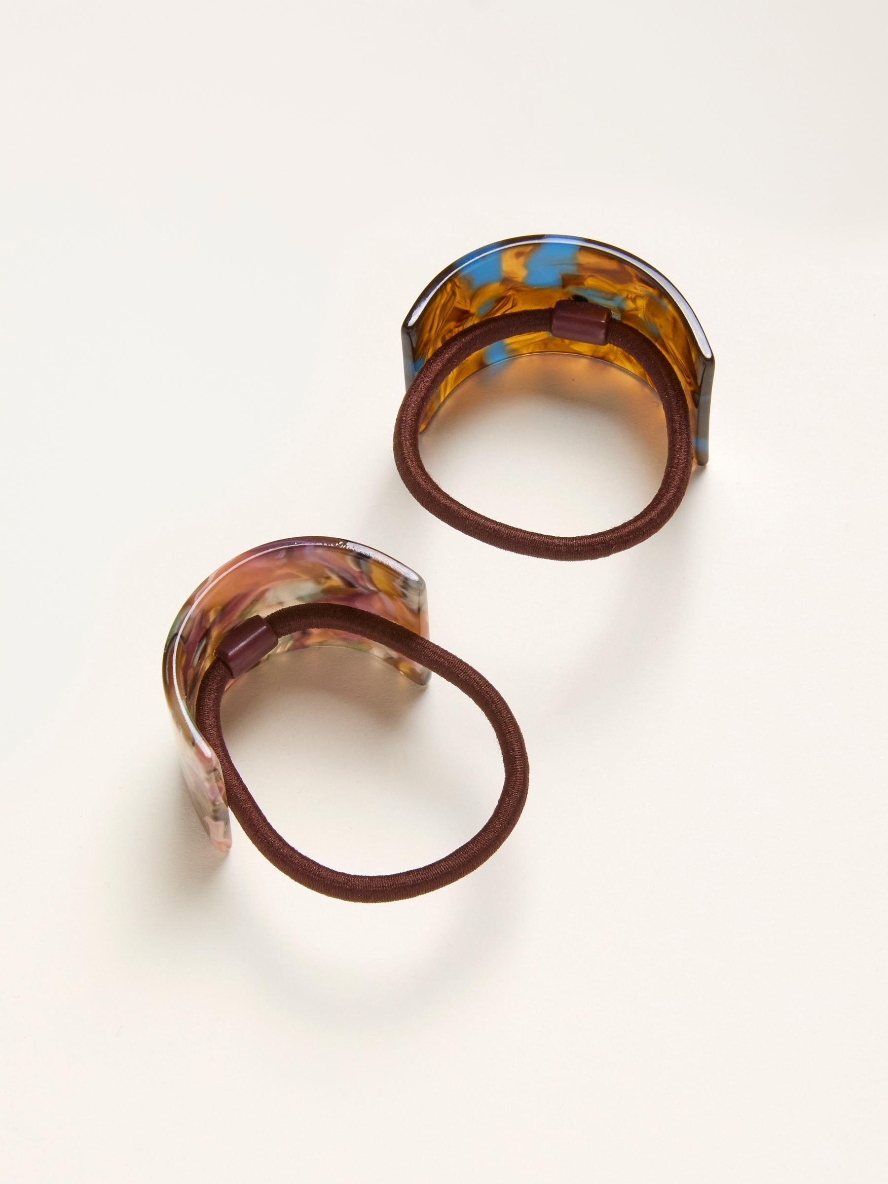 Multi 2 Pack Resin Cuff Hair Ties - Image 1 of 2 Multi 2 Pack Resin Cuff Hair Ties - Image 1 of 2