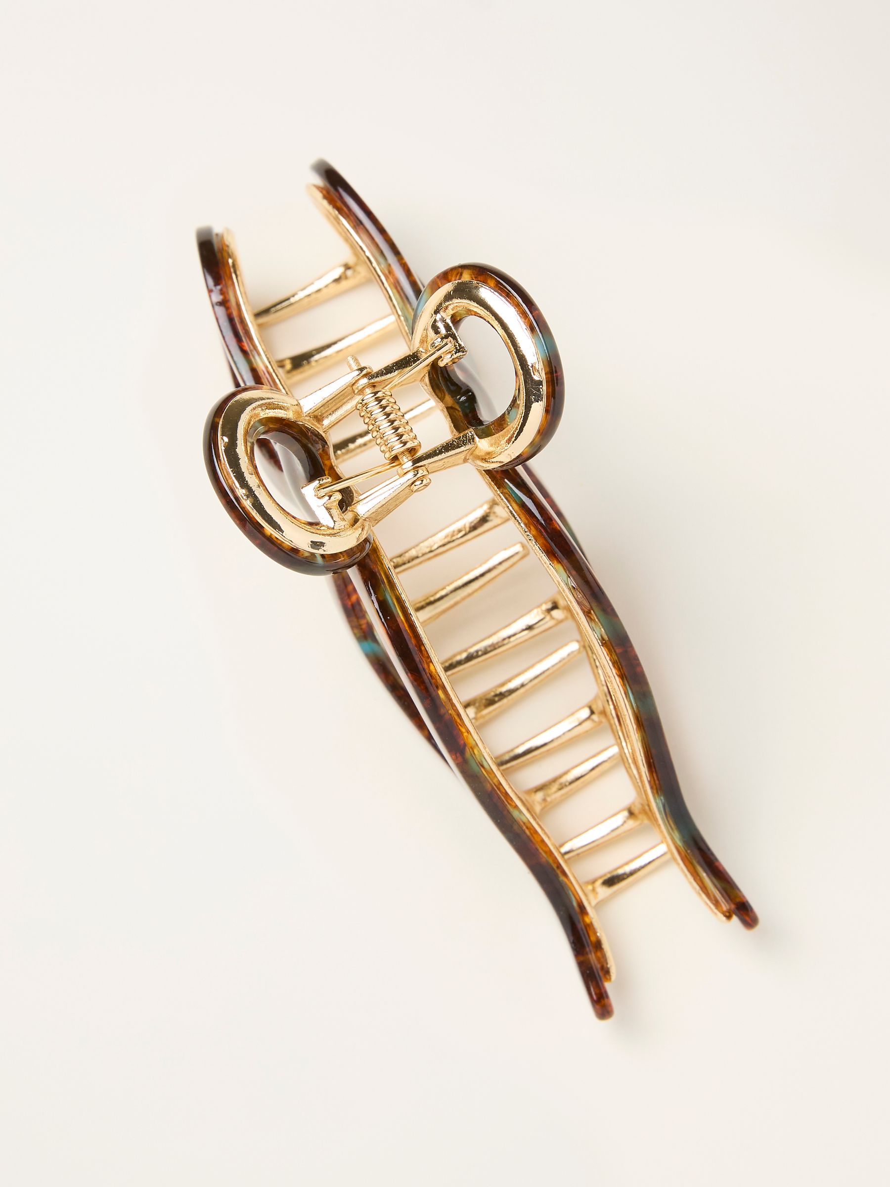 Tortoiseshell Brown Resin Bow Claw Clip - Image 2 of 2 Tortoiseshell Brown Resin Bow Claw Clip - Image 2 of 2