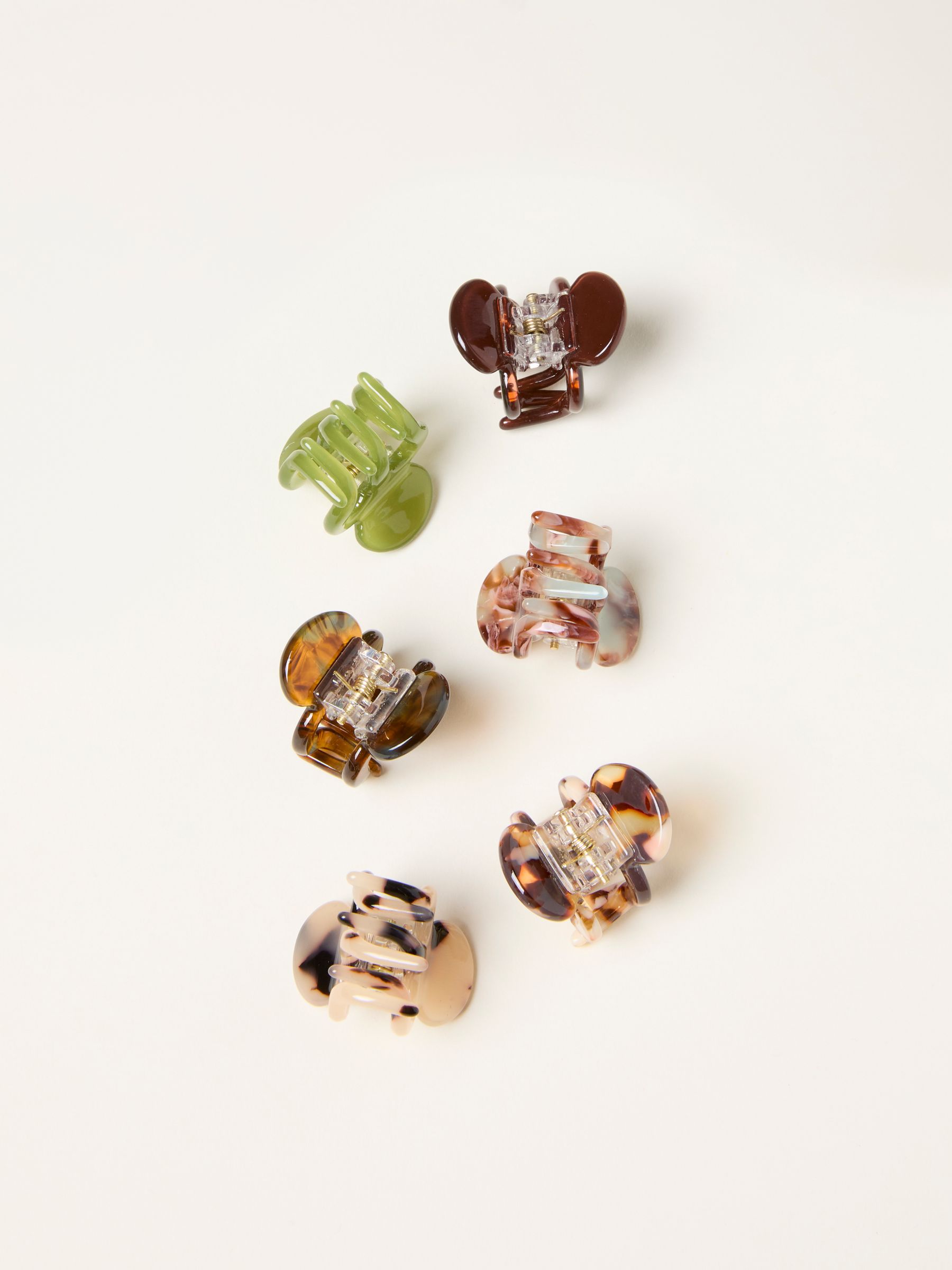 Multi 6 Pack Mini Claw Clips - Image 2 of 2 Multi 6 Pack Mini Claw Clips - Image 2 of 2