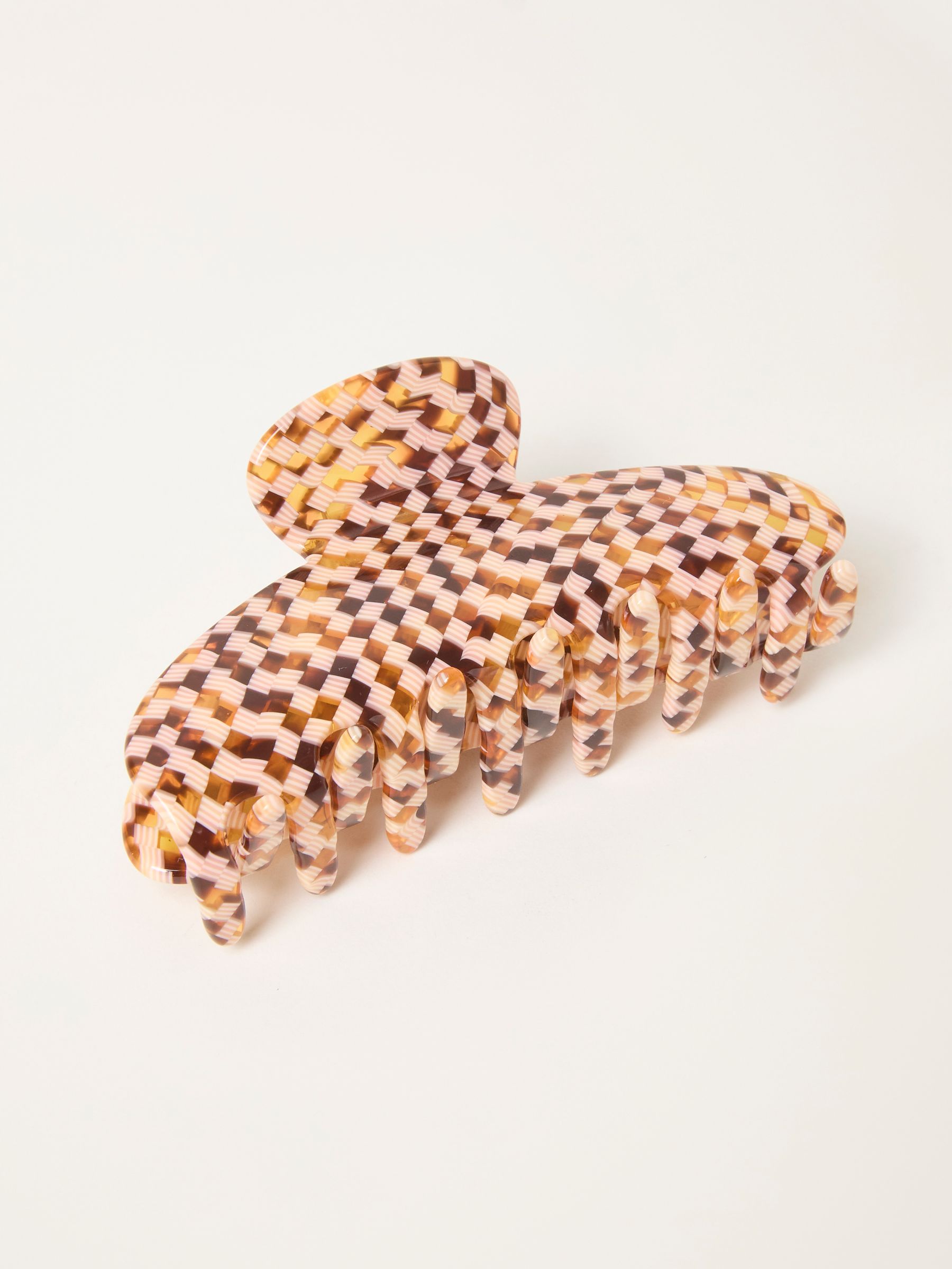 Brown Checkerboard Claw Clip - Image 3 of 3