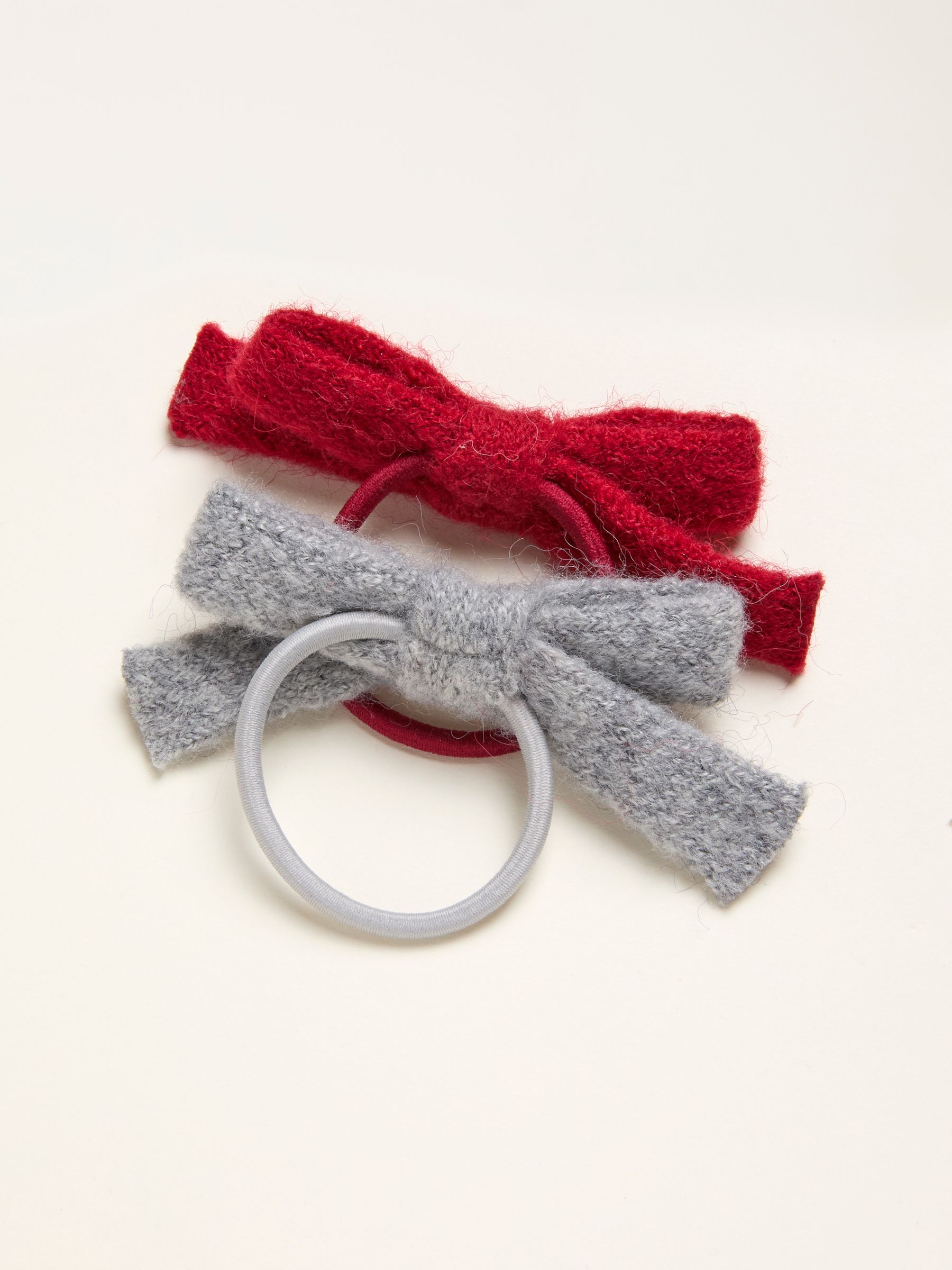 Multi 2 Pack Knitted Bow Hair Ties - Image 2 of 2