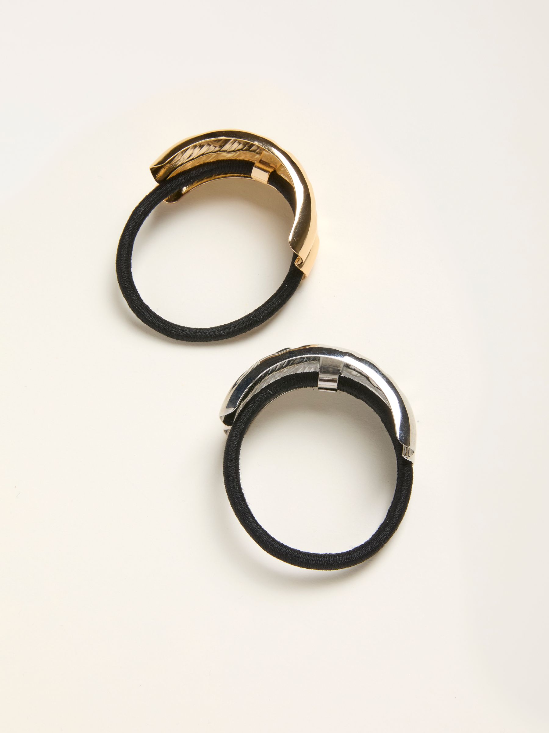 Multi 2 Pack Hammered Cuff Hair Ties - Image 2 of 2