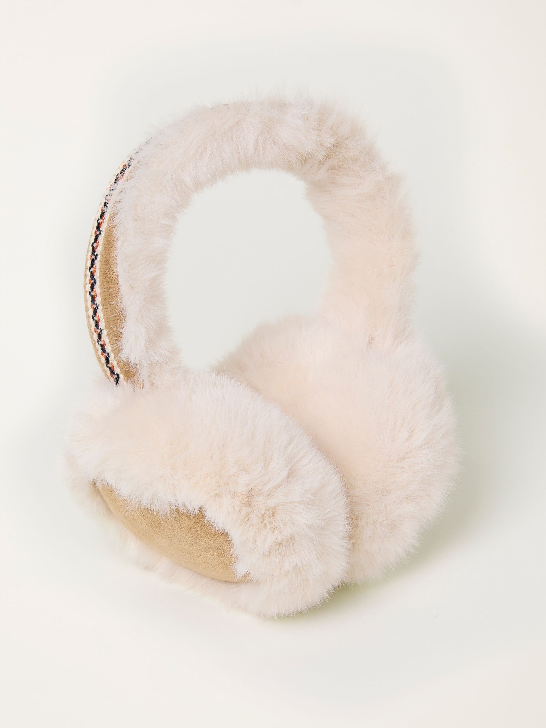 Tan Brown Fluffy Earmuffs | FatFace USA