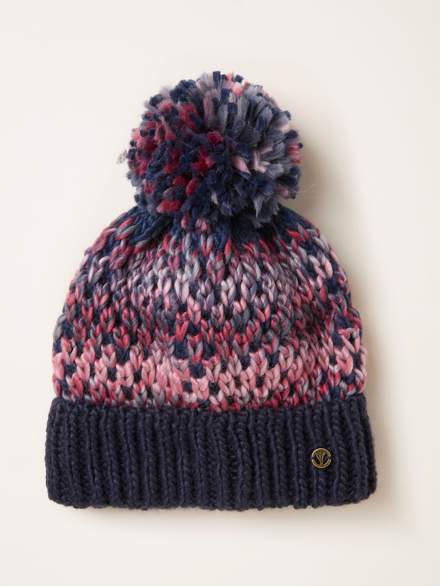 Navy Spacedye Bobble Hat