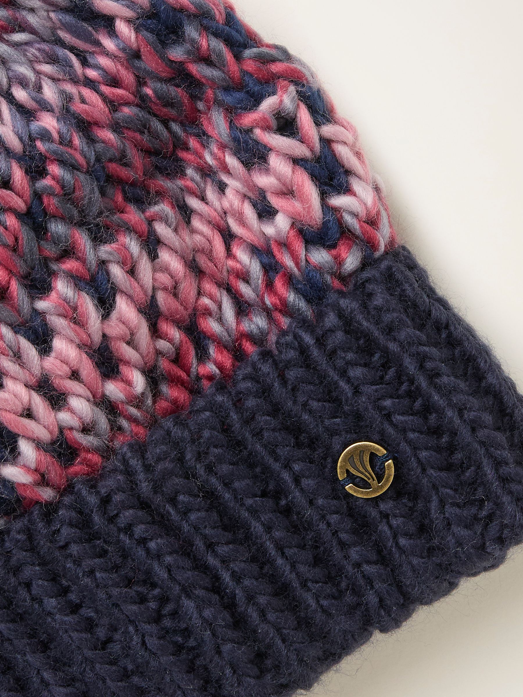 Navy Spacedye Bobble Hat - Image 2 of 2