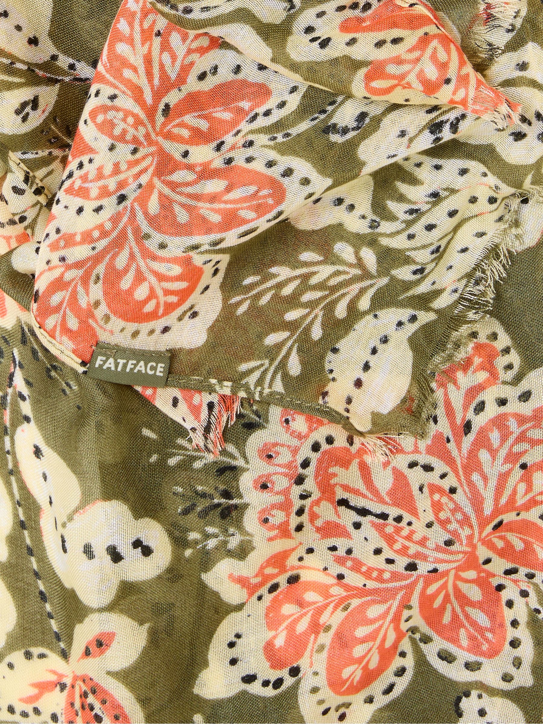 Green Deco Floral Printed Lightweight Scarf - Image 2 of 2