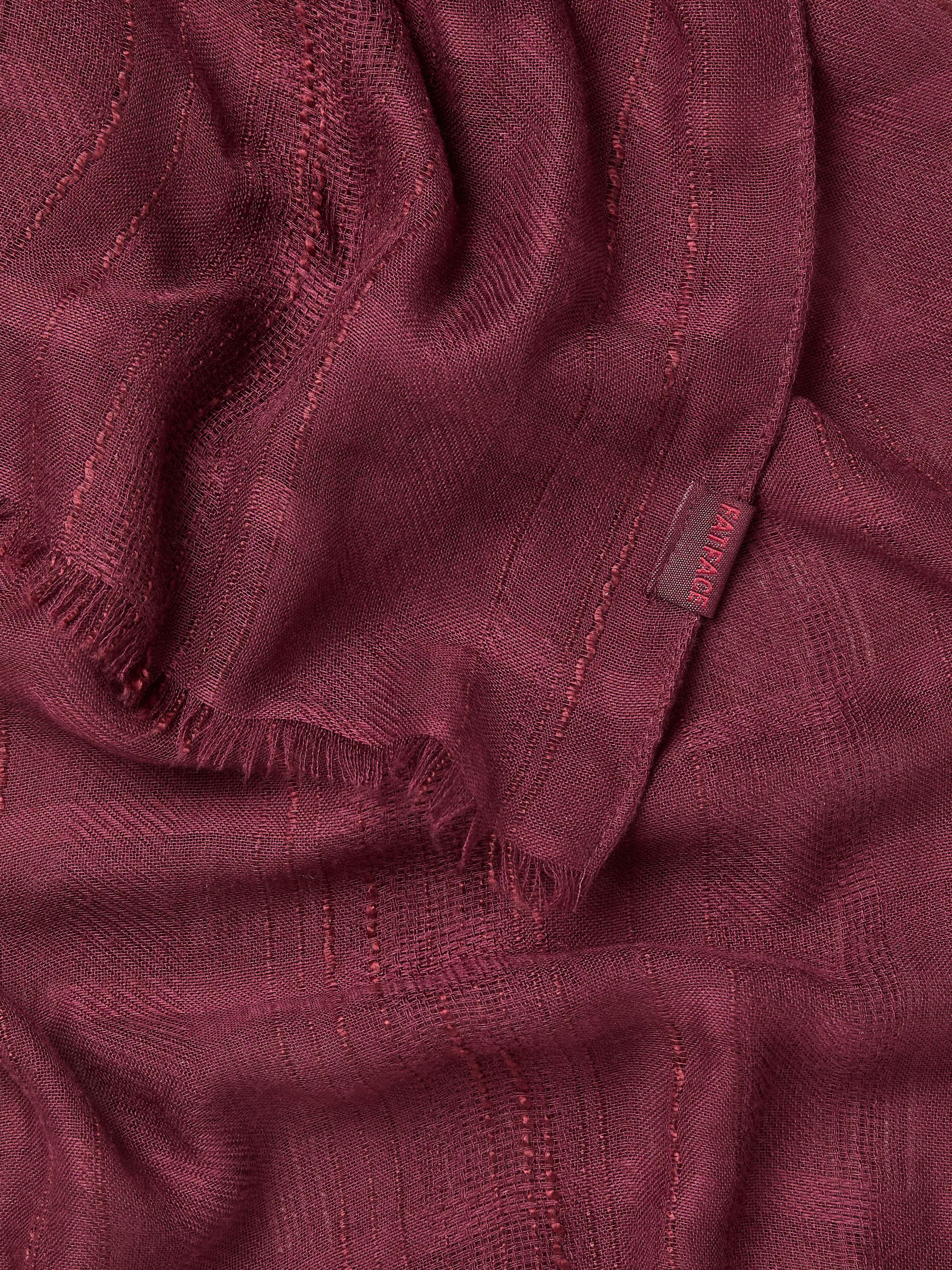 Burgundy Red Textured Lightweight Scarf - Image 2 of 2