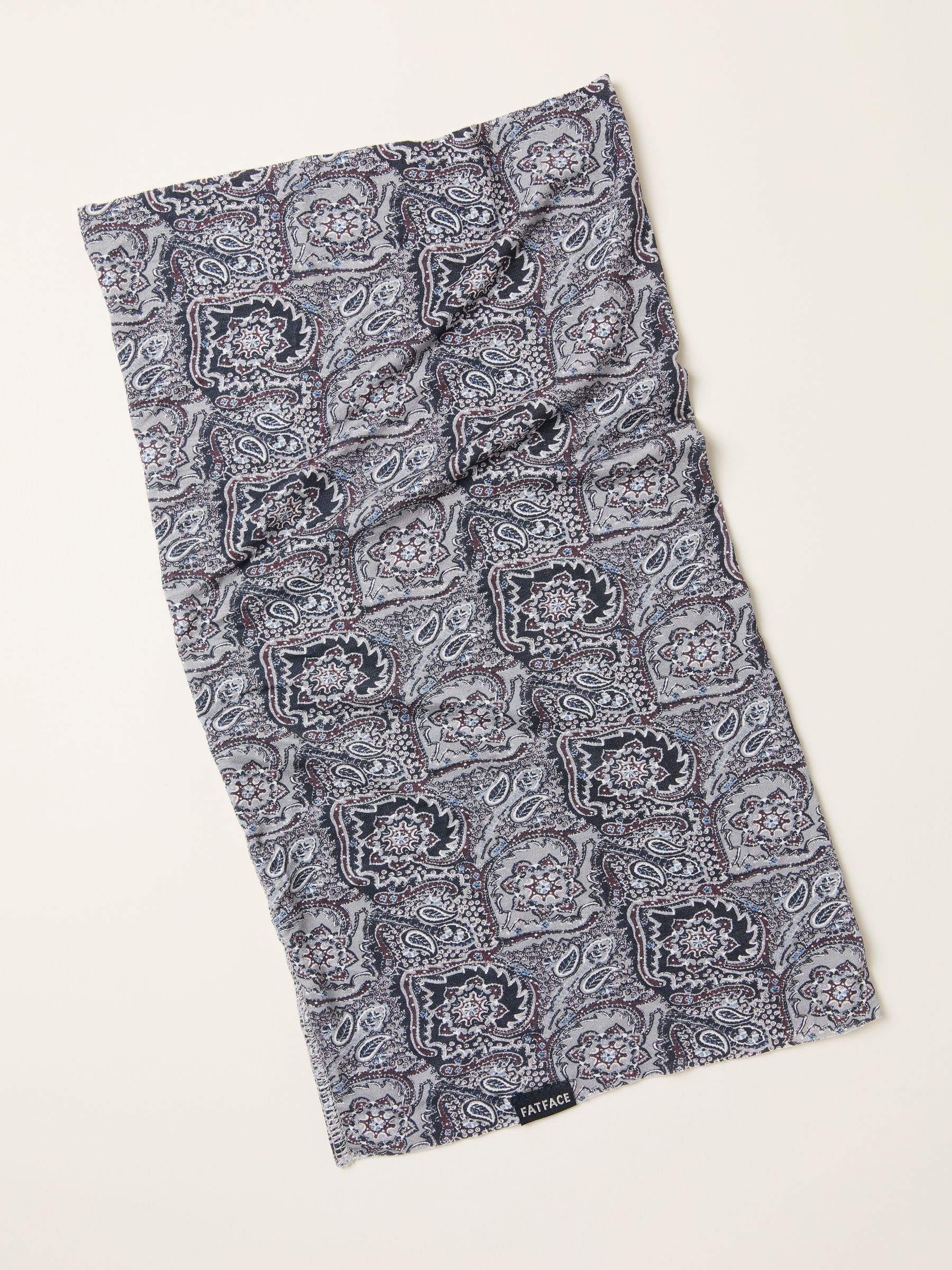 Navy Paisley Print Multi Snood - Image 2 of 2