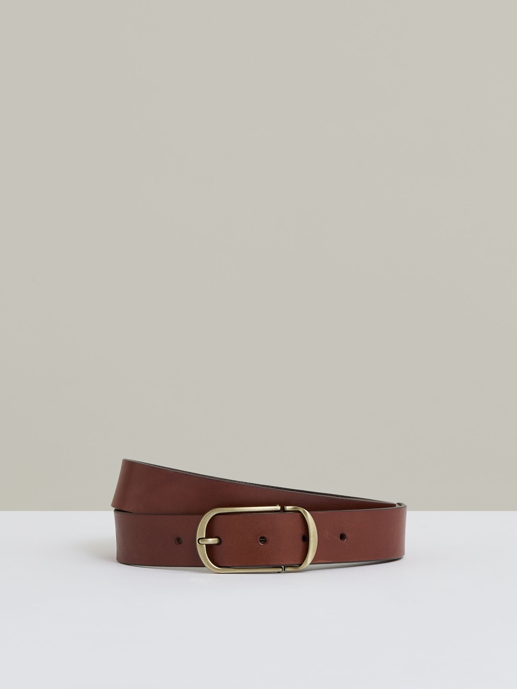 Leather Gradual-Fade Belt in Dark Tan - Image 1 of 4 Leather Gradual-Fade Belt in Dark Tan - Image 1 of 4