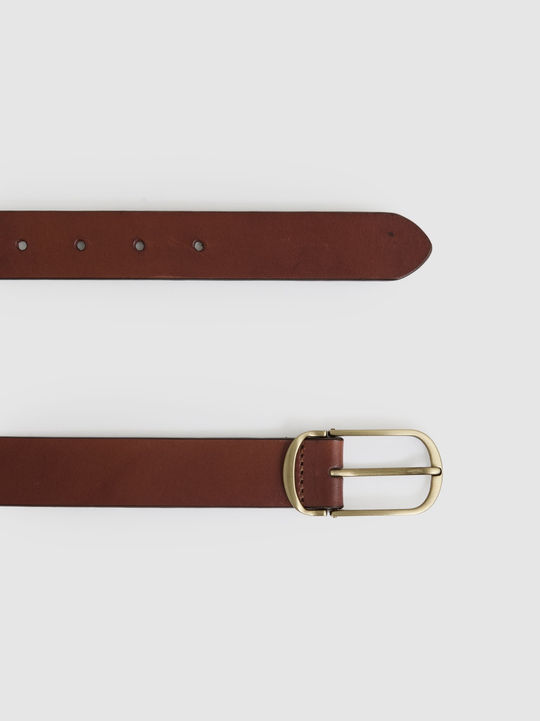 Leather Gradual-Fade Belt in Dark Tan - Image 3 of 4