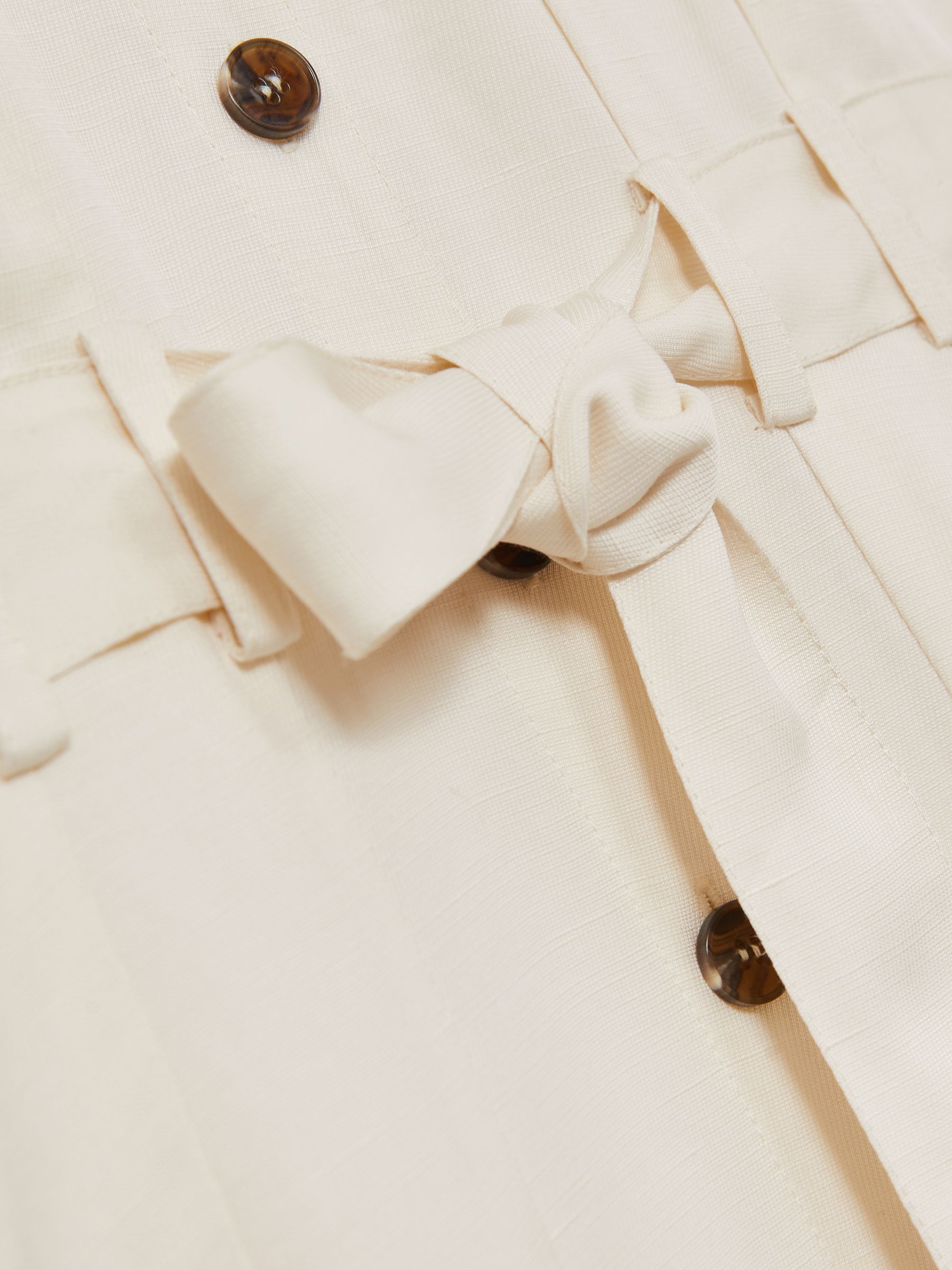 9-13 yrs Tie-Waist Collared Dress in Ivory - Image 4 of 4
