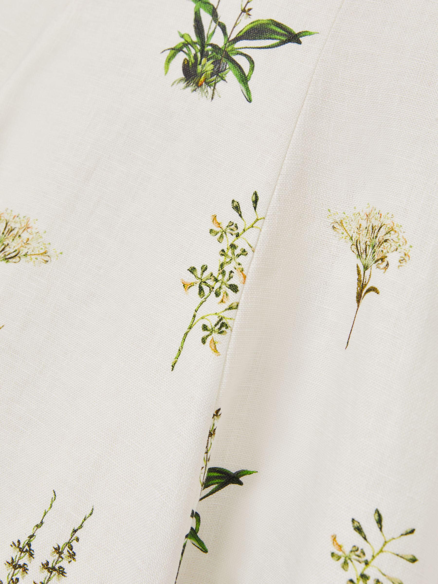 9-13 yrs Reiss | NYBG Linen Floral Flared Dress in Ivory - Image 6 of 6