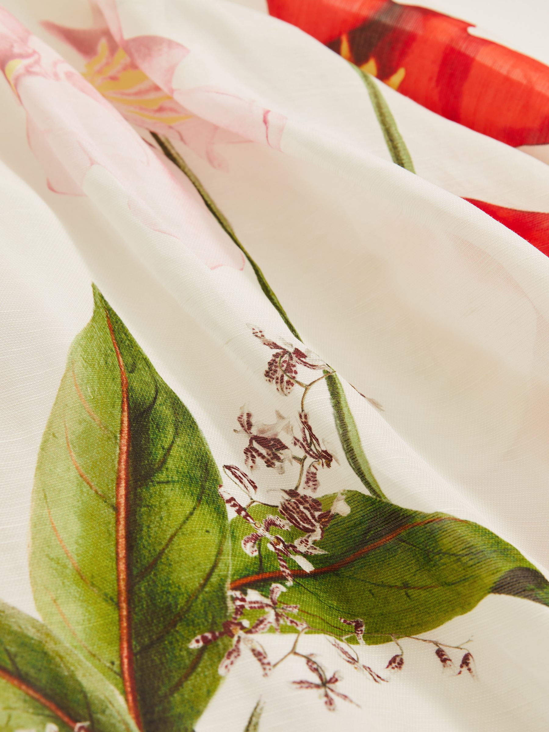 9-13 yrs Reiss | NYBG Floral Maxi Dress With Linen in Ivory - Image 6 of 6