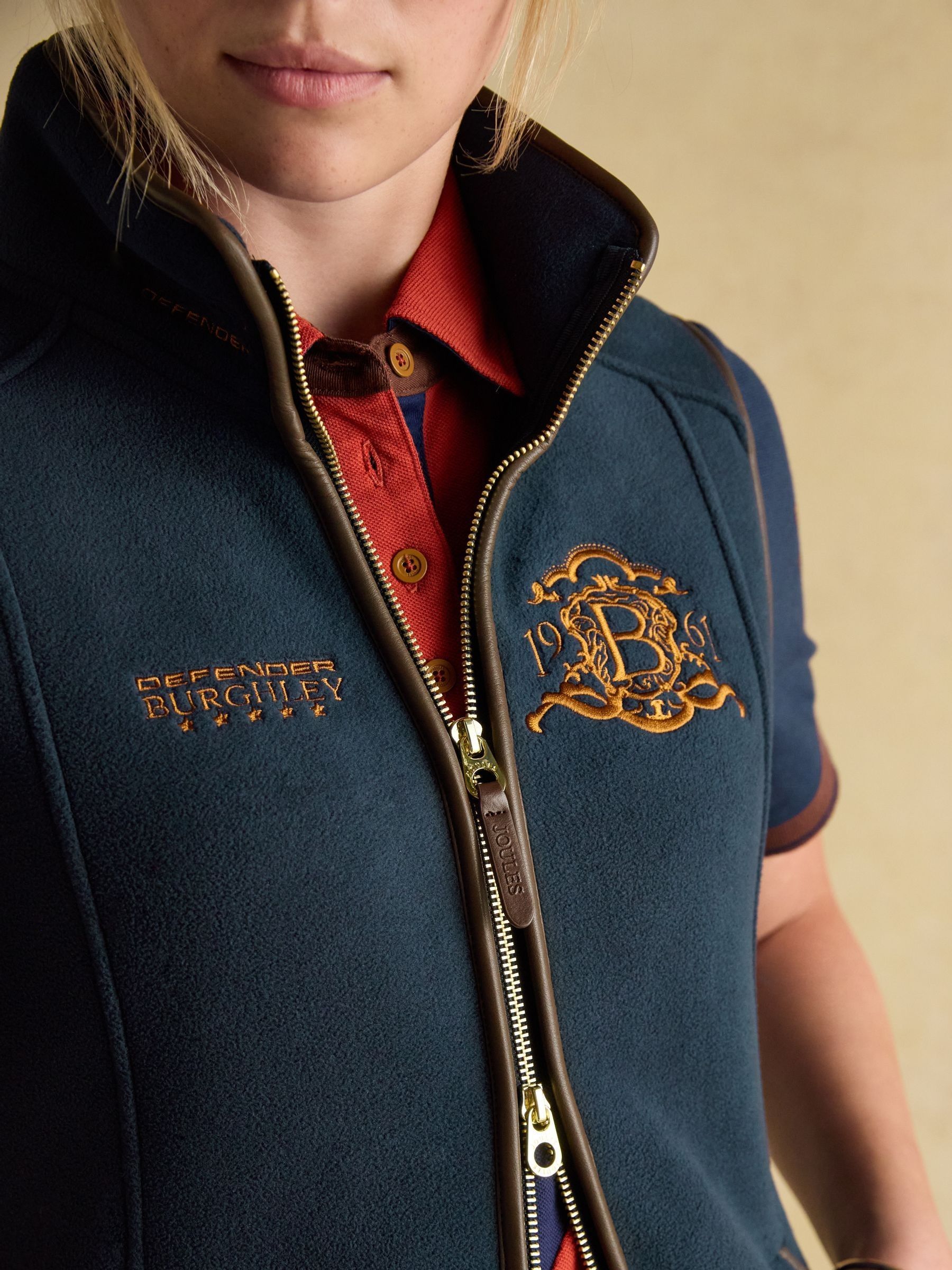 Official Burghley Navy Fleece Gilet - Image 8 of 11