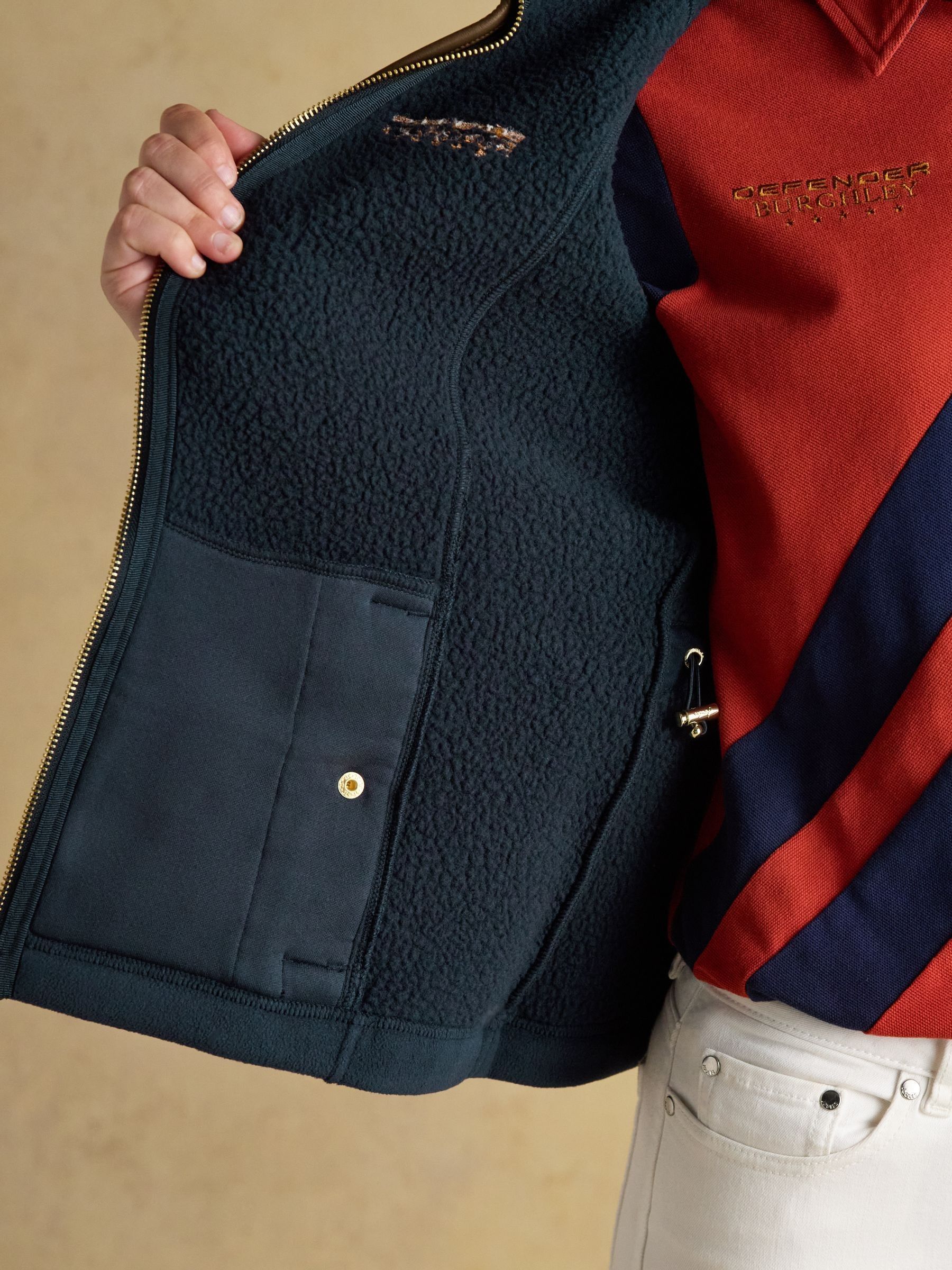 Official Burghley Navy Fleece Gilet - Image 9 of 11